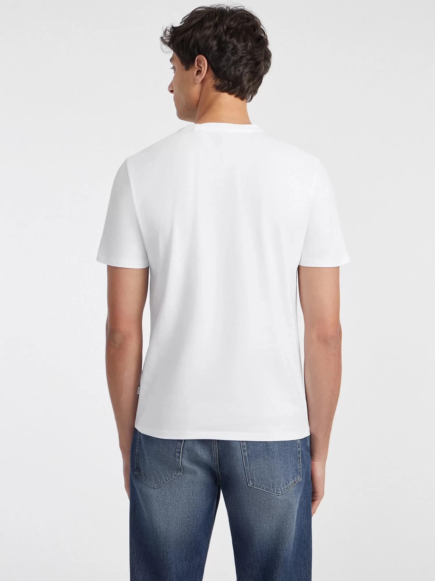 Guess Jeans GJ SS VN SLIM AMERICAN TR TEE Erkek Beyaz T-shirt M4YI50K8HM0-G011