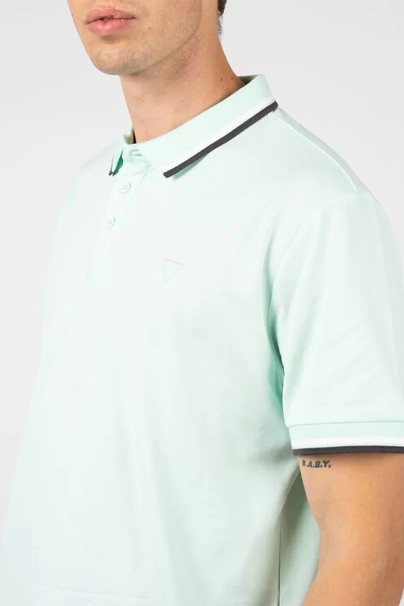 Guess SS SPORTS PIQUE TRNG Erkek Yeşil T-shirt M2GP34KARS0-G8CC
