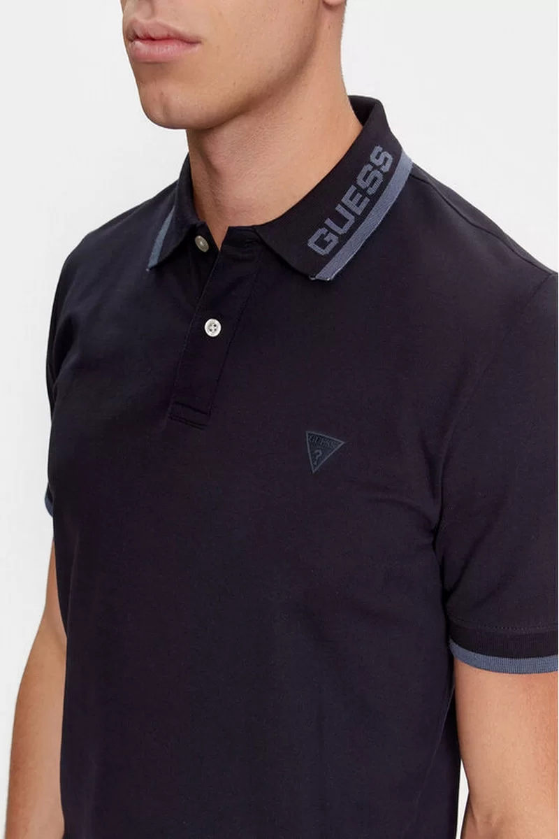 Guess LYLE SS POLO Erkek Lacivert T-shirt M5RP60K7O64-G7V2