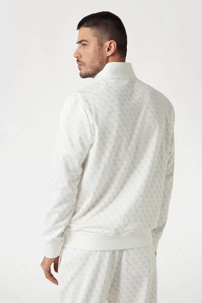 Guess KORBIN FULL ZIP TRAC Erkek Beyaz Eşofman Üstü Z2BQ06FL04Q-P05N