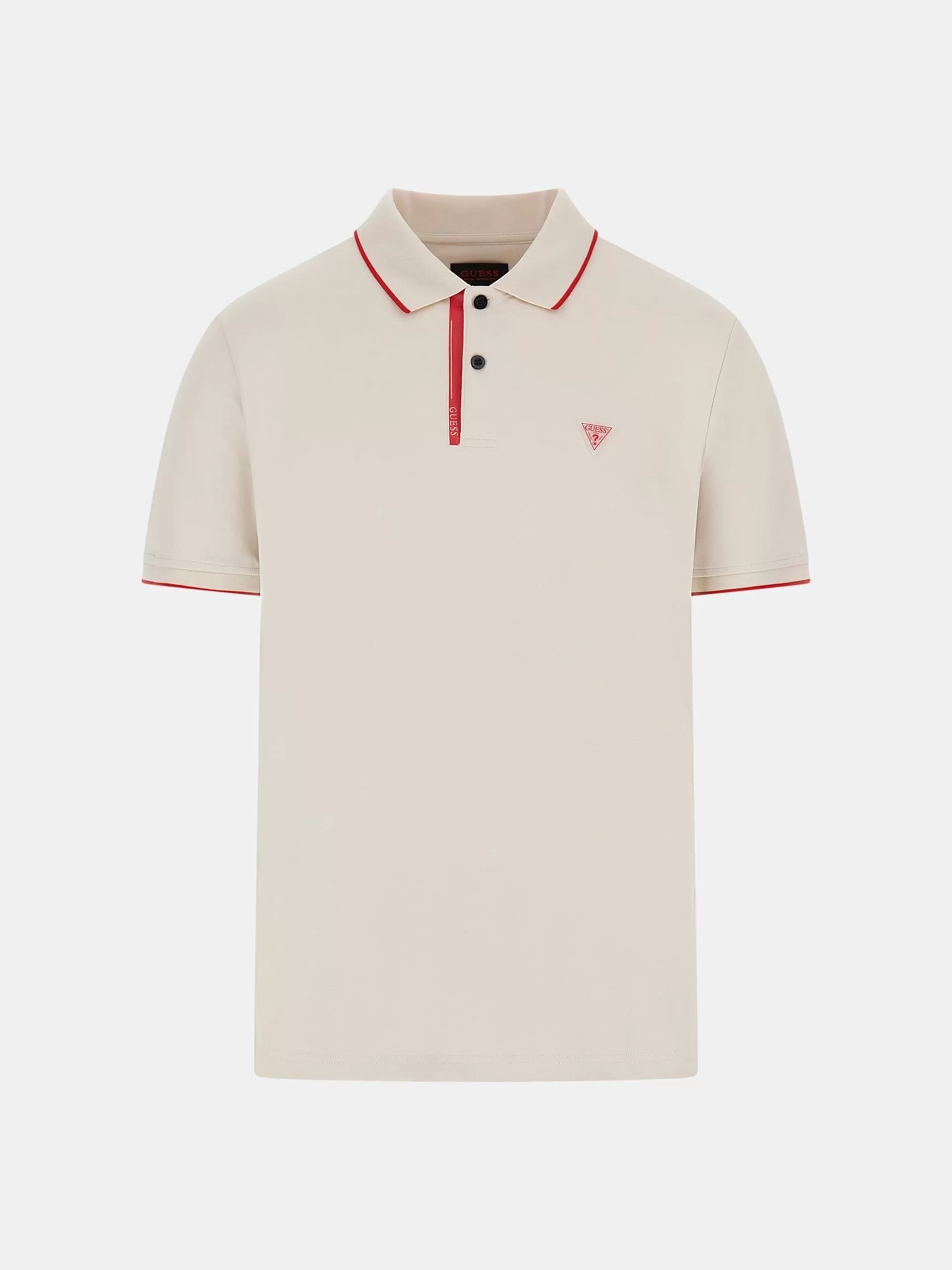 Guess Ss Tech Stretch Polo Erkek Krem T-Shirt M4YP35KCBM0-G1I6
