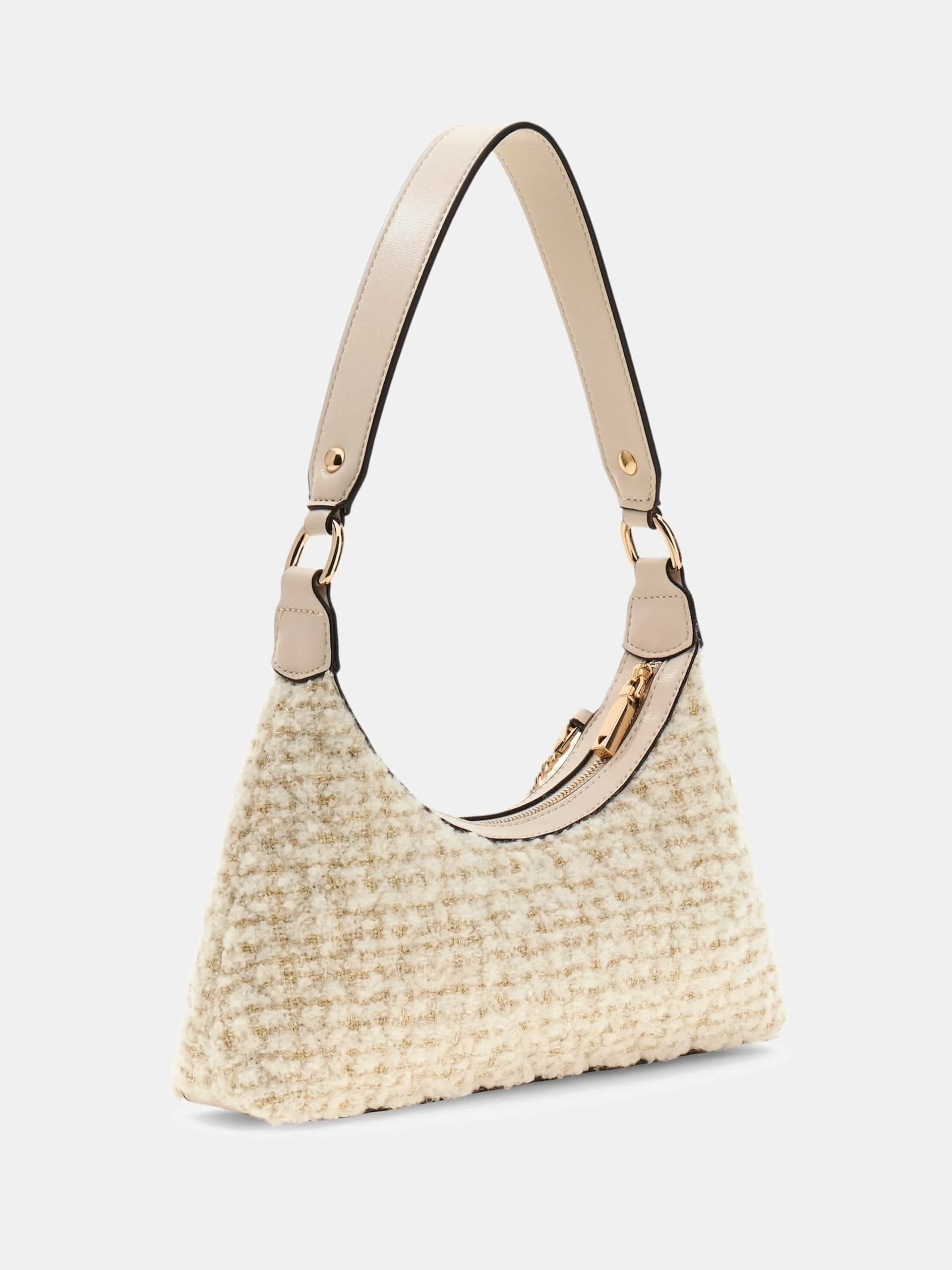 Guess Everlee Kadın Krem Yün Karışımlı El Çantası HWAT8679180-IVO