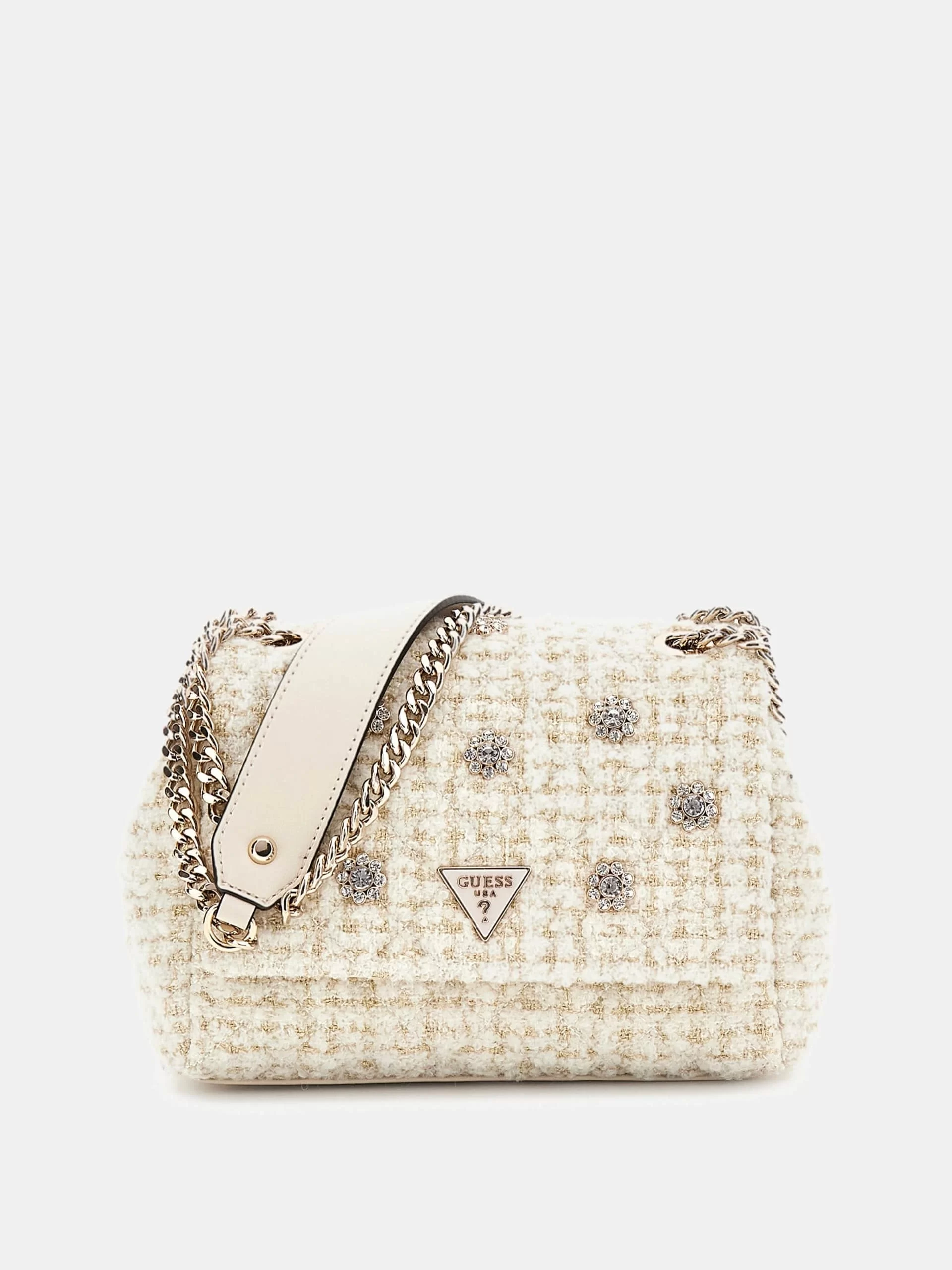 Guess Everlee Kadın Krem Yün Karışımlı Omuz Çantası HWAT8679210-IVO