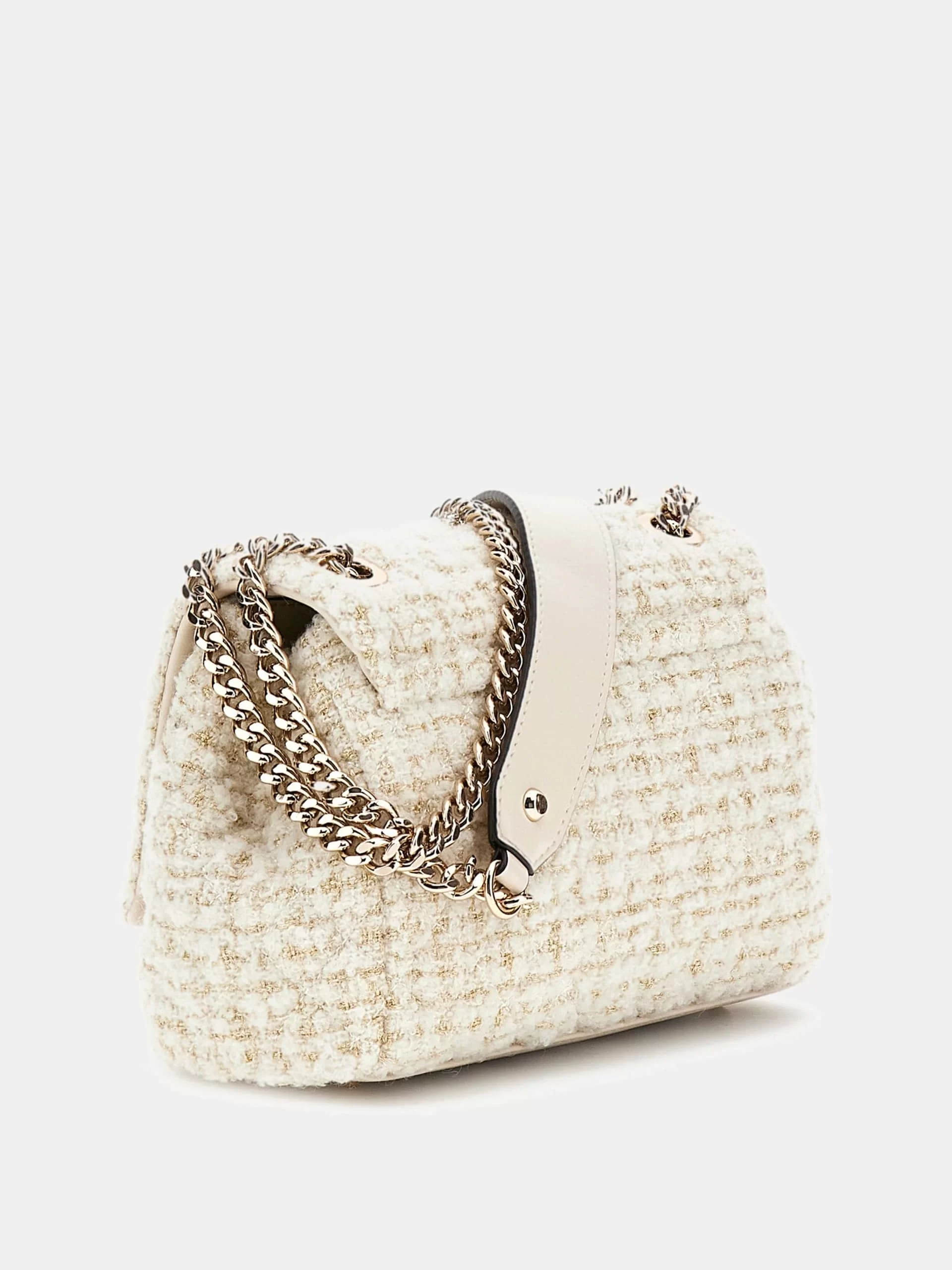 Guess Everlee Kadın Krem Yün Karışımlı Omuz Çantası HWAT8679210-IVO