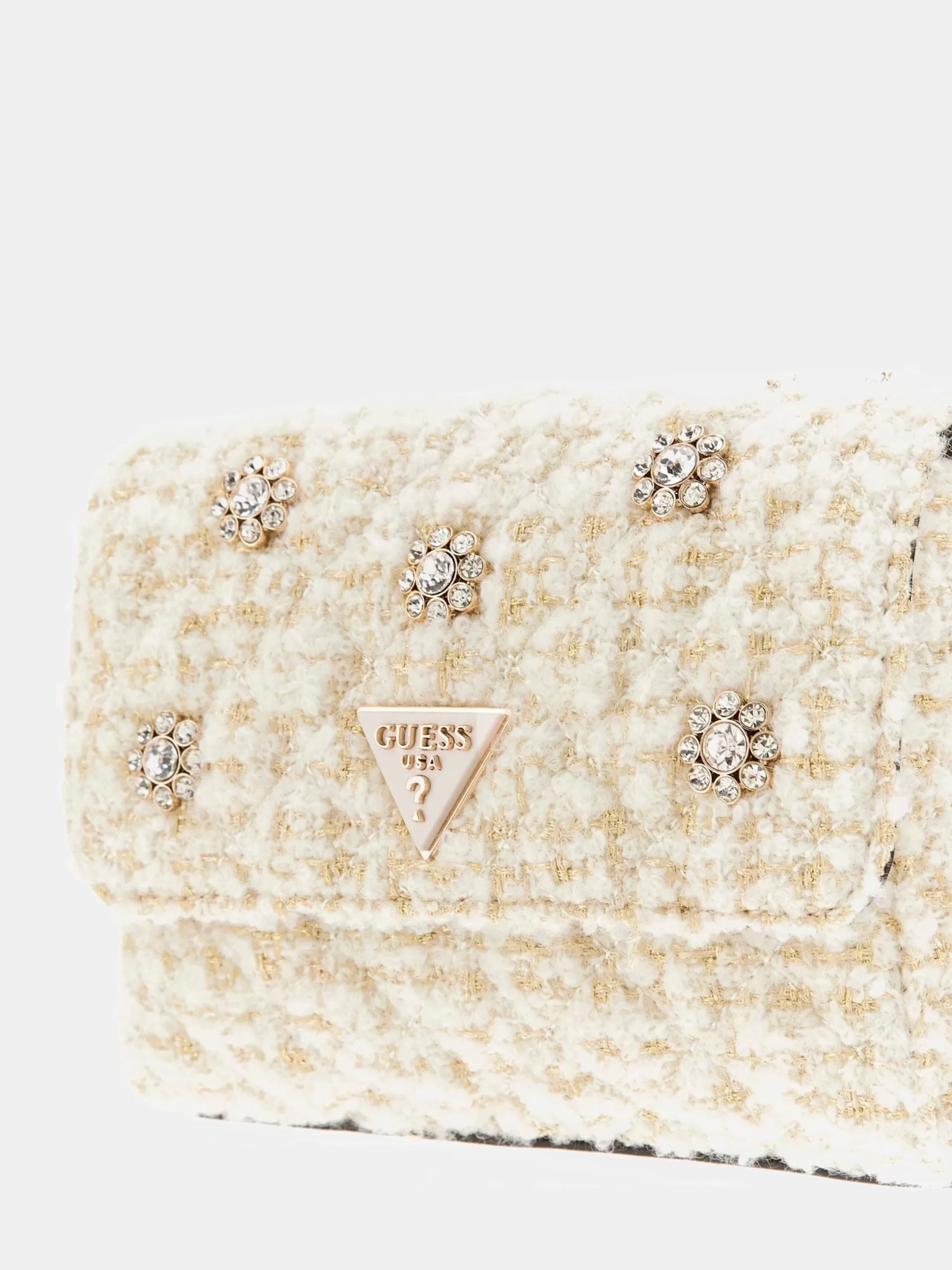 Guess Everlee Kadın Krem Yün Karışımlı Omuz Çantası HWAT8679780-IVO