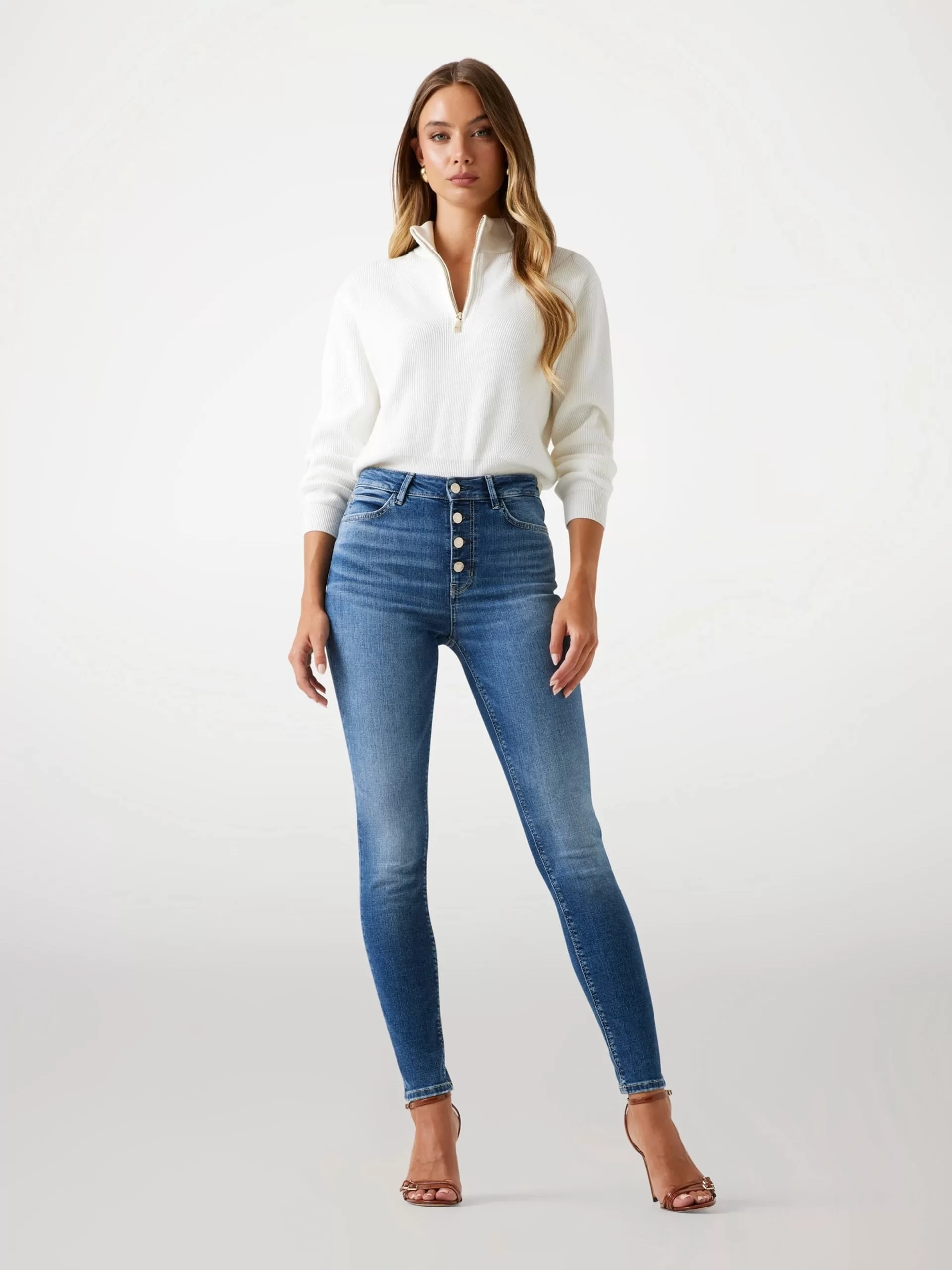 Guess Exposed Kadın Çok Renkli Slim Fit Jean W5BA28D0793-WNL1