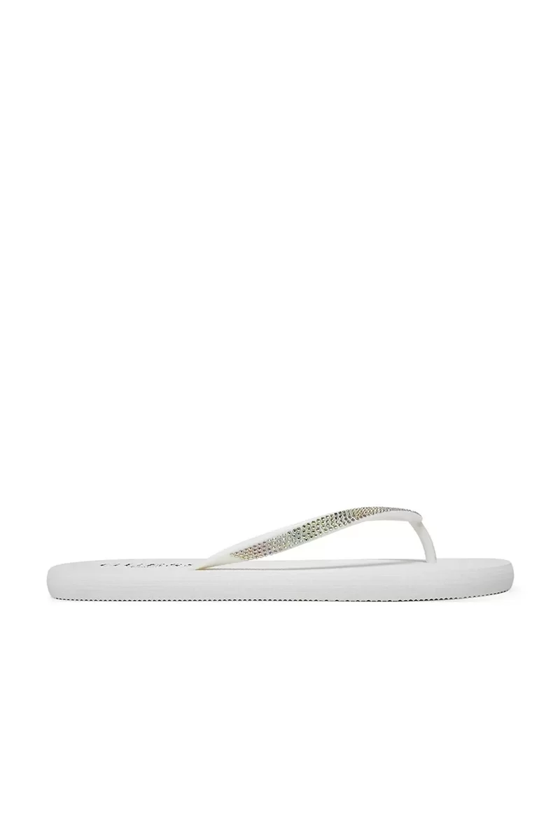 Guess FLIP FLOP RHINESTONE Kadın Beyaz Terlik E5GZ05BB00F-G011