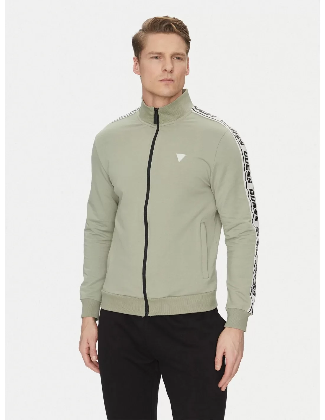 Guess FULL ZIP NEW ARLO SWEATSHIRT Erkek Gri Eşofman Üstü Z2YQ12K6ZS1-G855