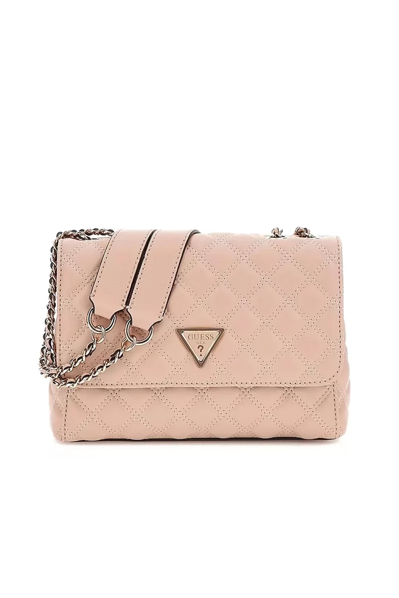 Guess GIULLY 2 CMPRTMNT CNVRTBLE FLP Kadın Bej Çapraz Çanta HWQG8748200-BEI