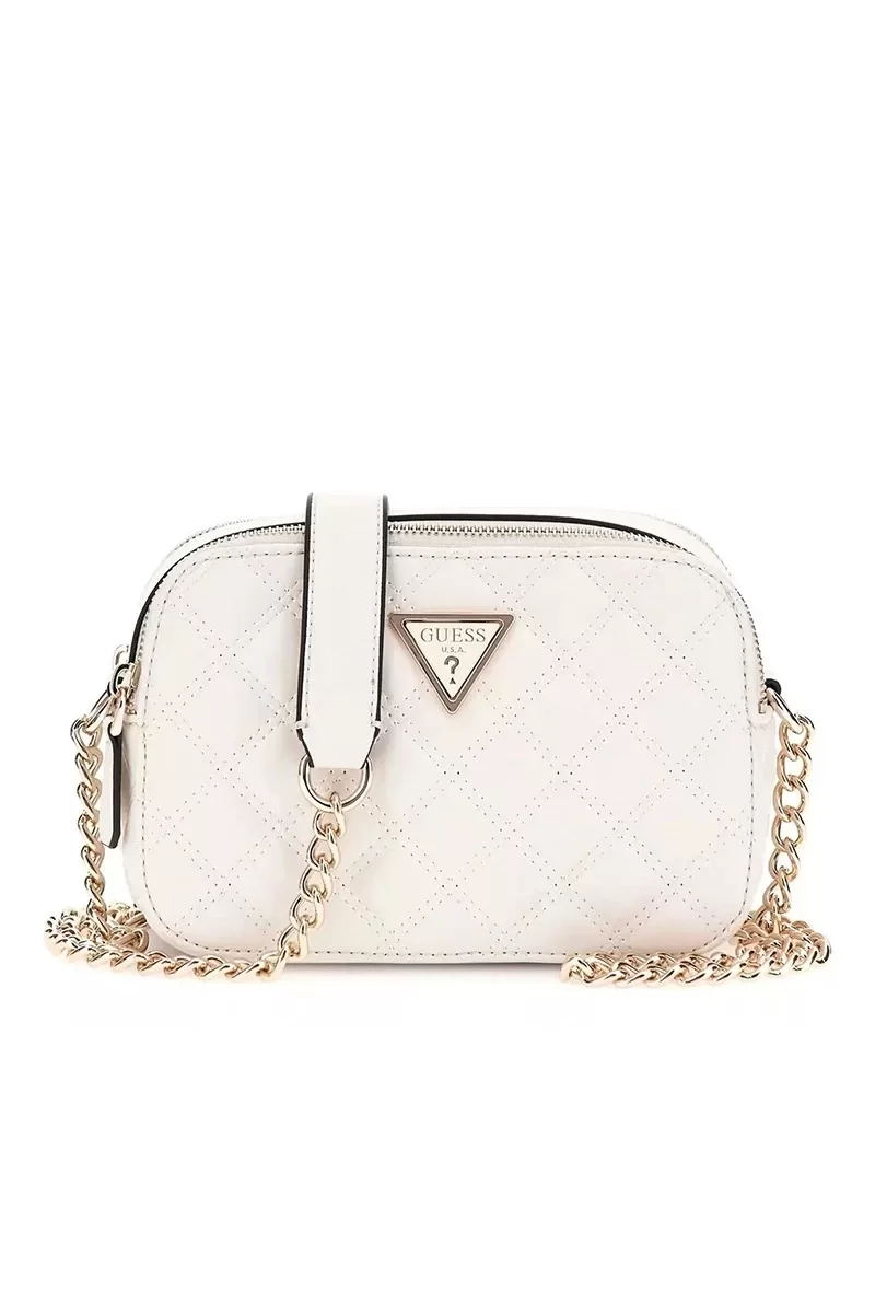 Guess GIULLY CAMERA BAG Kadın Beyaz Çapraz Çanta HWQG8748140-OFF