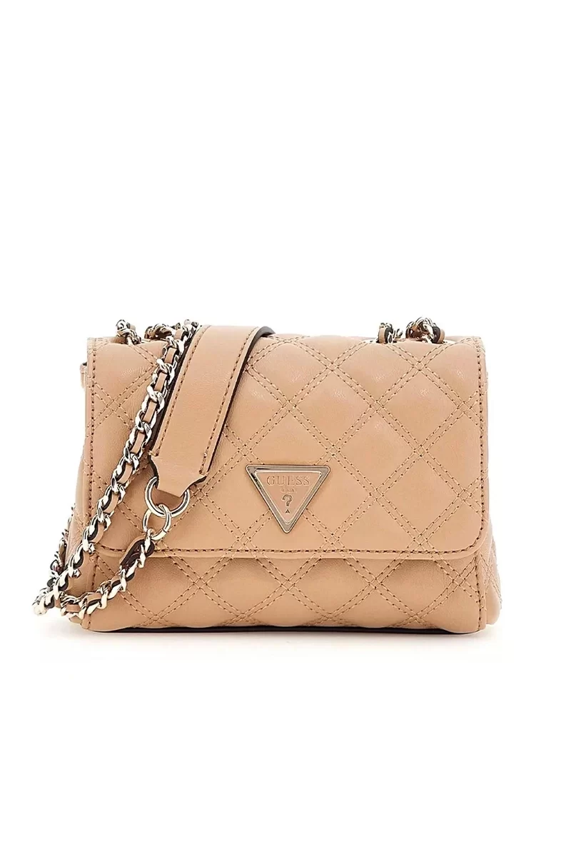 Guess GIULLY MINI 2 COMP CNVRTBL FLP Kadın Bej Mini Çanta HWQG8748740-BEI