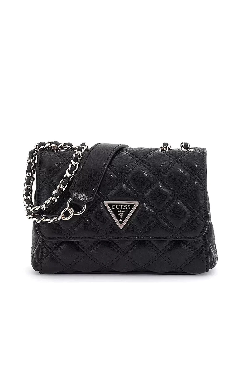 Guess Gıully Mını 2 Comp Cnvrtbl Flp Kadın Siyah Mini Çanta HWQG8748740-BLA