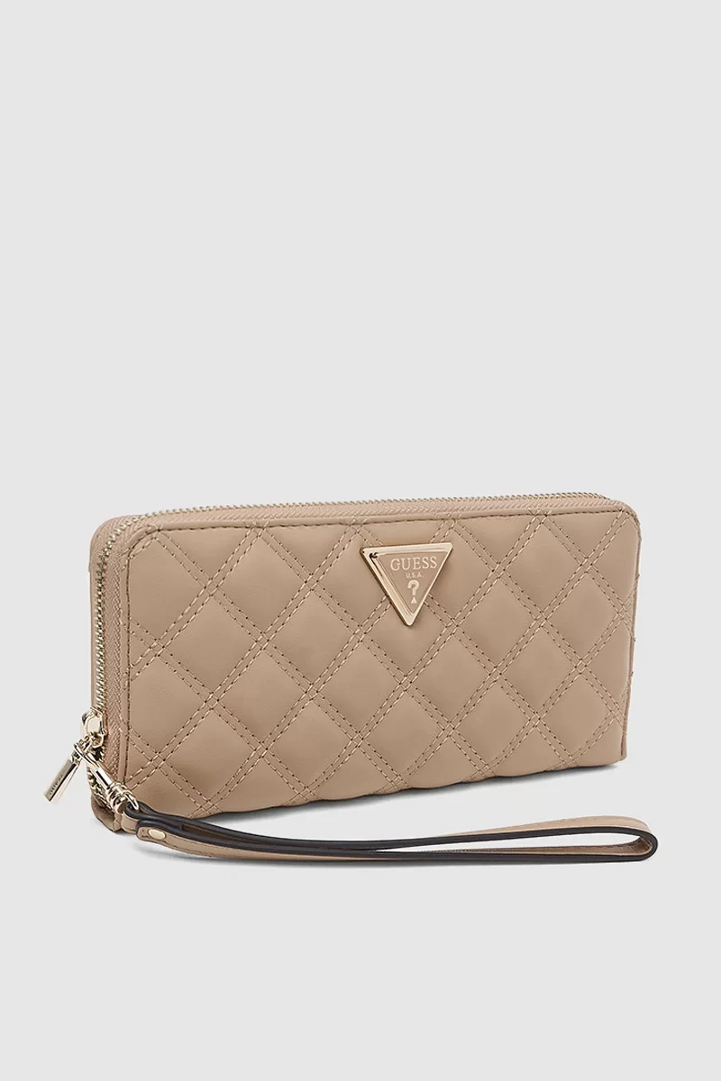 Guess GIULLY SLG LARGE ZIP AROUND Kadın Bej Cüzdan SWQG8748146-BEI