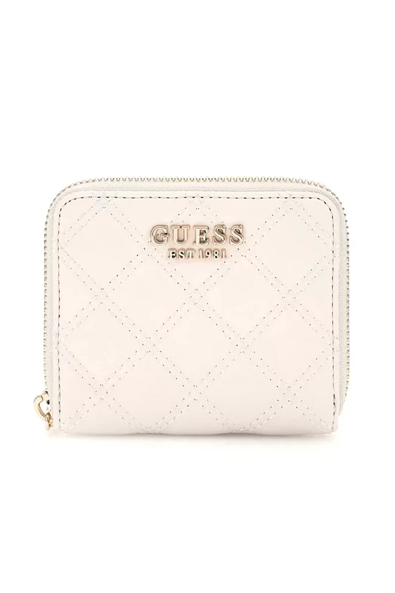 Guess GIULLY SLG SMALL ZIP AROUND Kadın Beyaz Cüzdan SWQG8748137-OFF