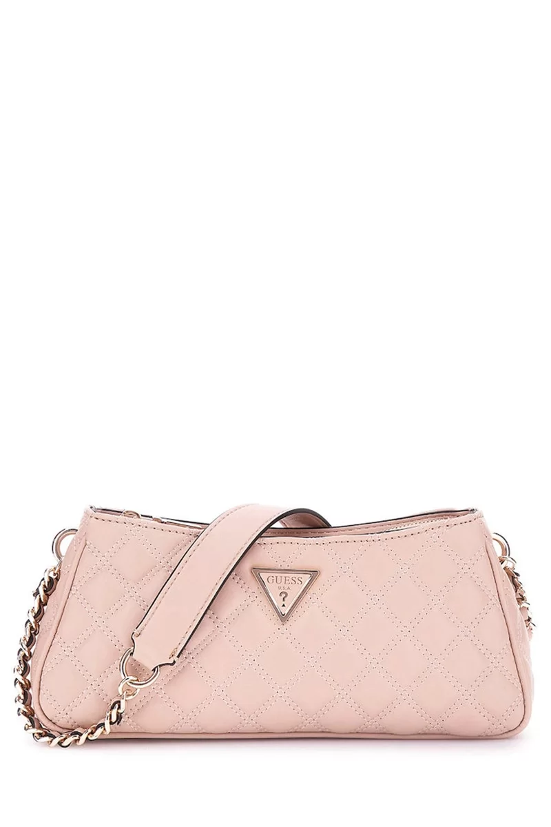 Guess GIULLY TOP ZIP SHOULDER BAG Kadın Pembe Omuz Çantası HWQG8748160-LBG