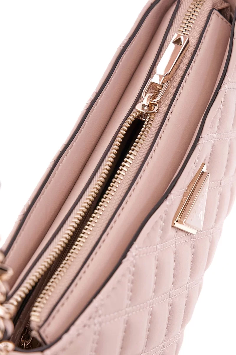 Guess GIULLY TOP ZIP SHOULDER BAG Kadın Pembe Omuz Çantası HWQG8748160-LBG