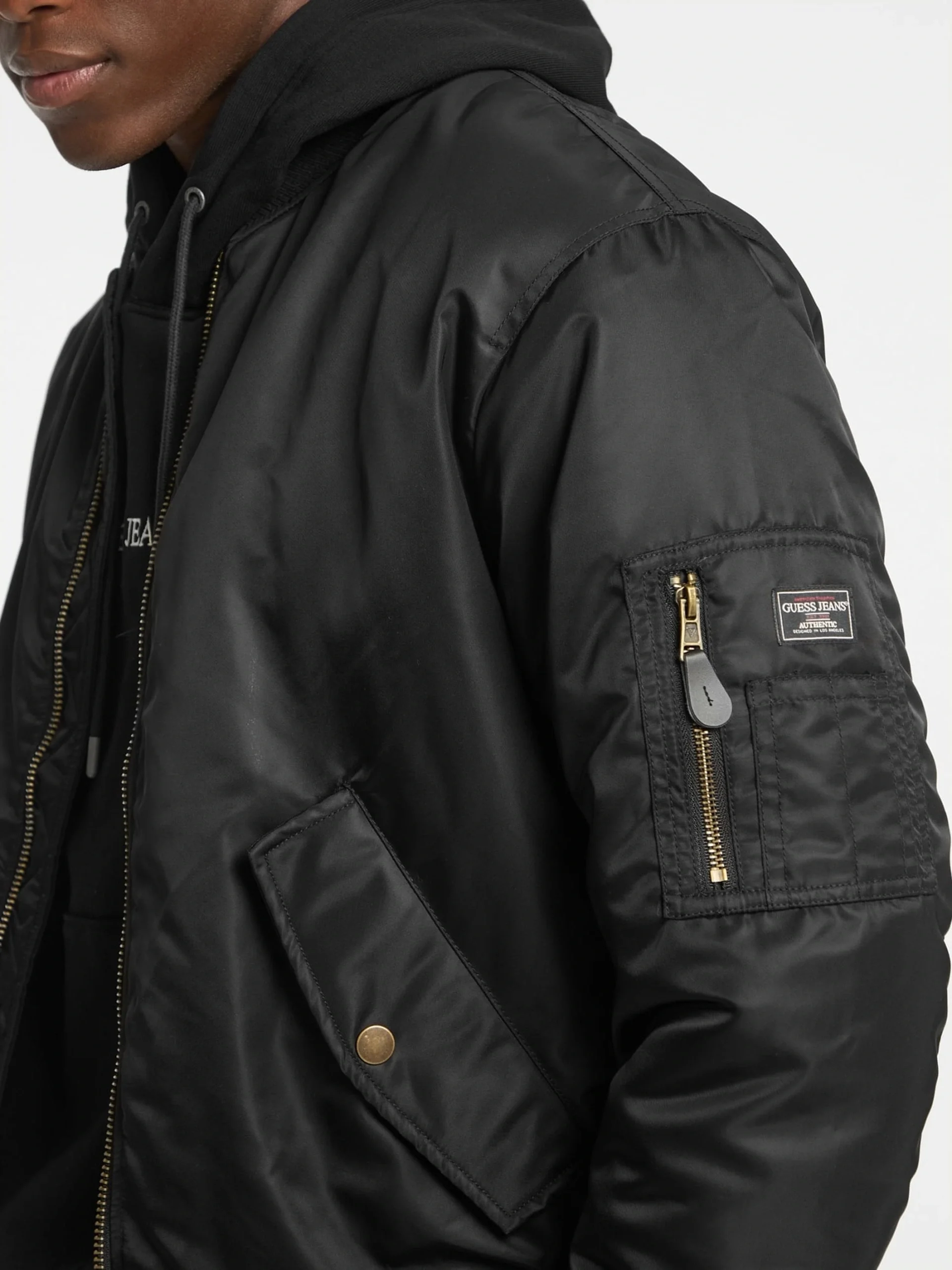 Guess Gj Bomber Erkek Siyah Bomber Ceket M5RL81WHAA2-JBLK