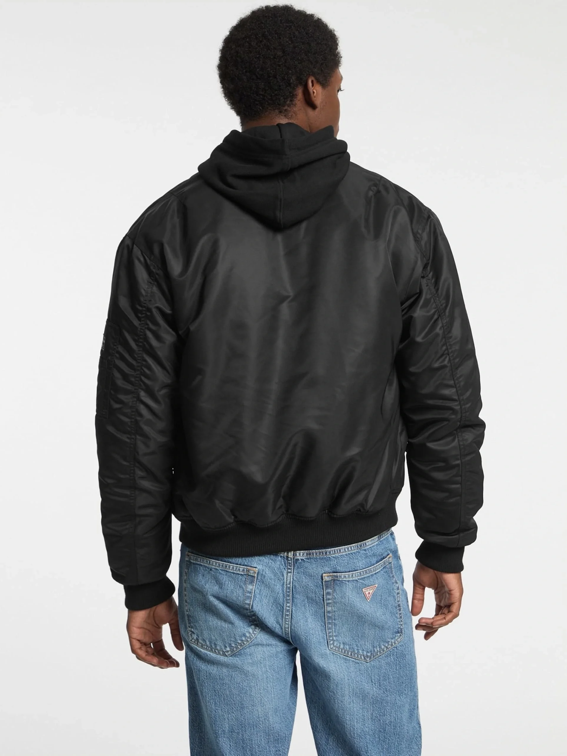 Guess Gj Bomber Erkek Siyah Bomber Ceket M5RL81WHAA2-JBLK