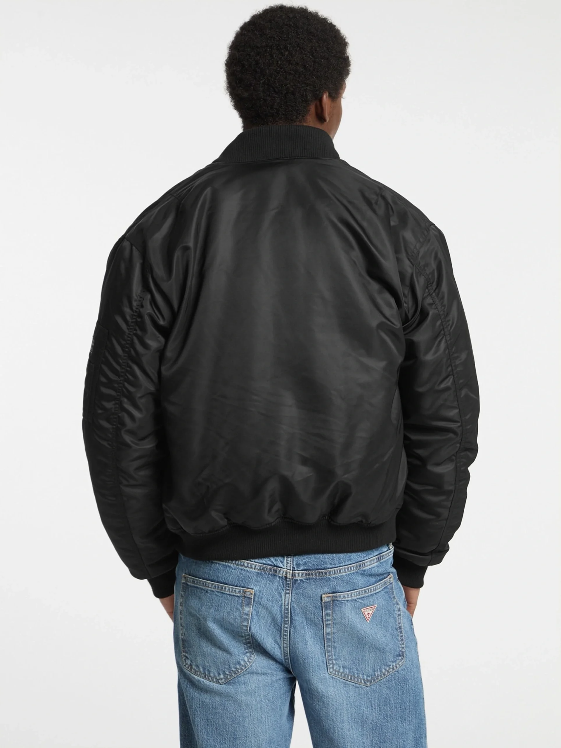 Guess Gj Bomber Erkek Siyah Bomber Ceket M5RL81WHAA2-JBLK