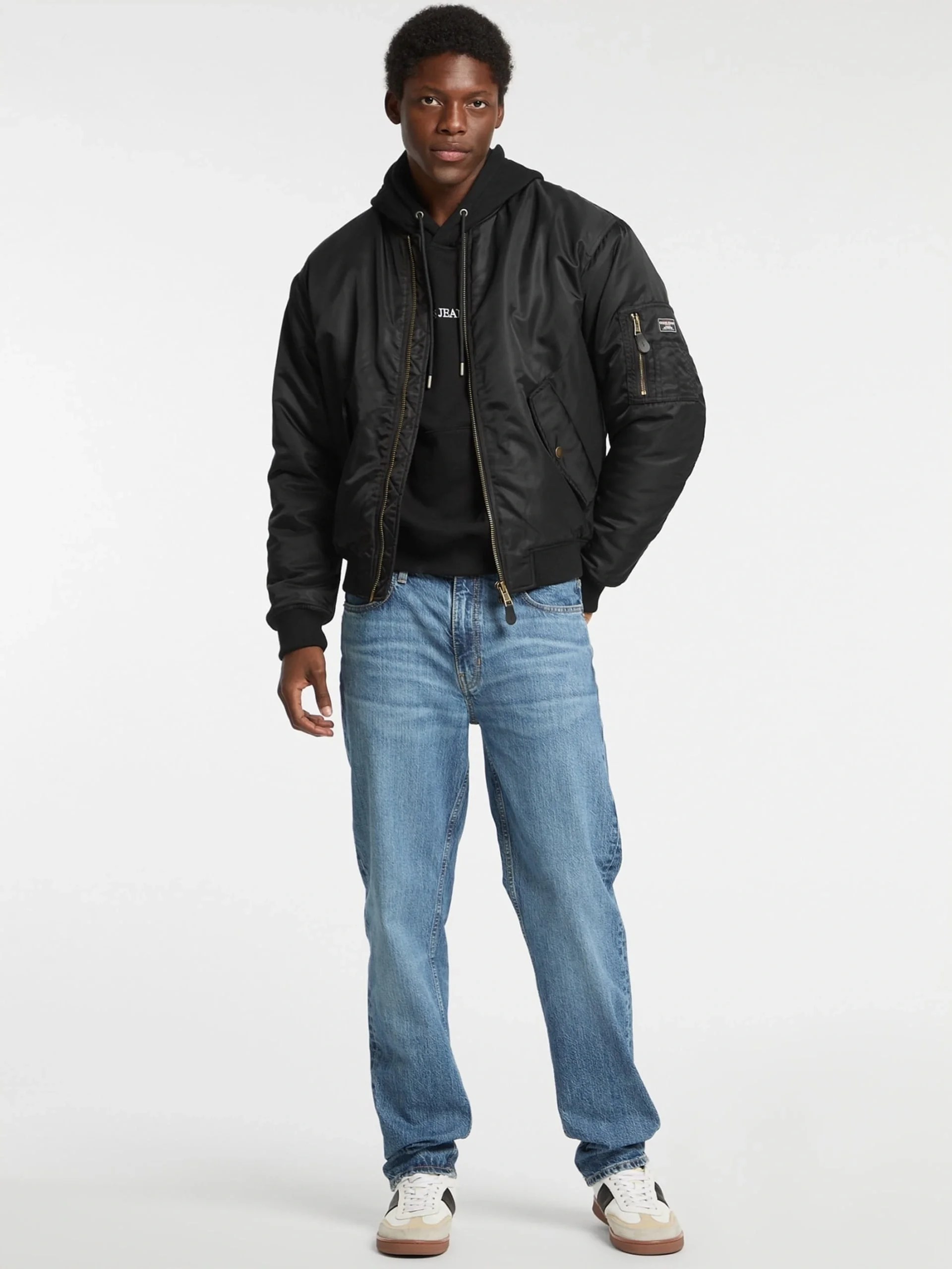 Guess Gj Bomber Erkek Siyah Bomber Ceket M5RL81WHAA2-JBLK