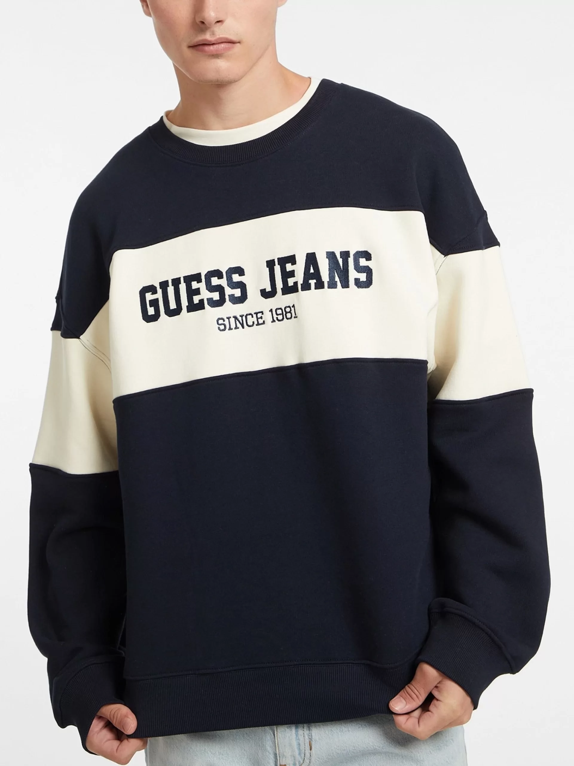 Guess Gj Cn Os Erkek Lacivert Sweatshirt M4BQ39K9V31-A71W