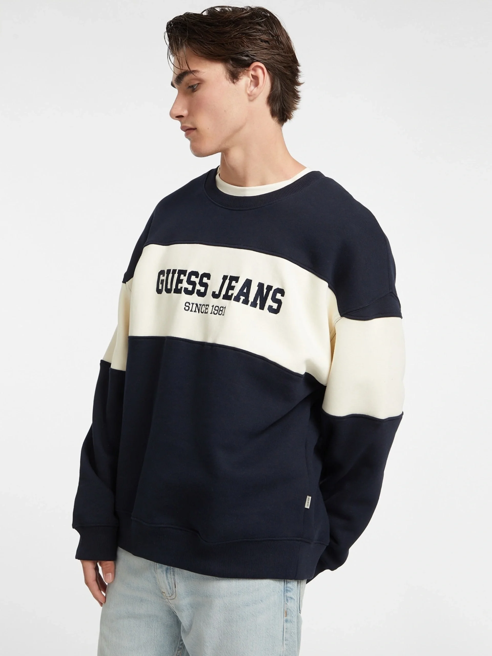 Guess Gj Cn Os Erkek Lacivert Sweatshirt M4BQ39K9V31-A71W