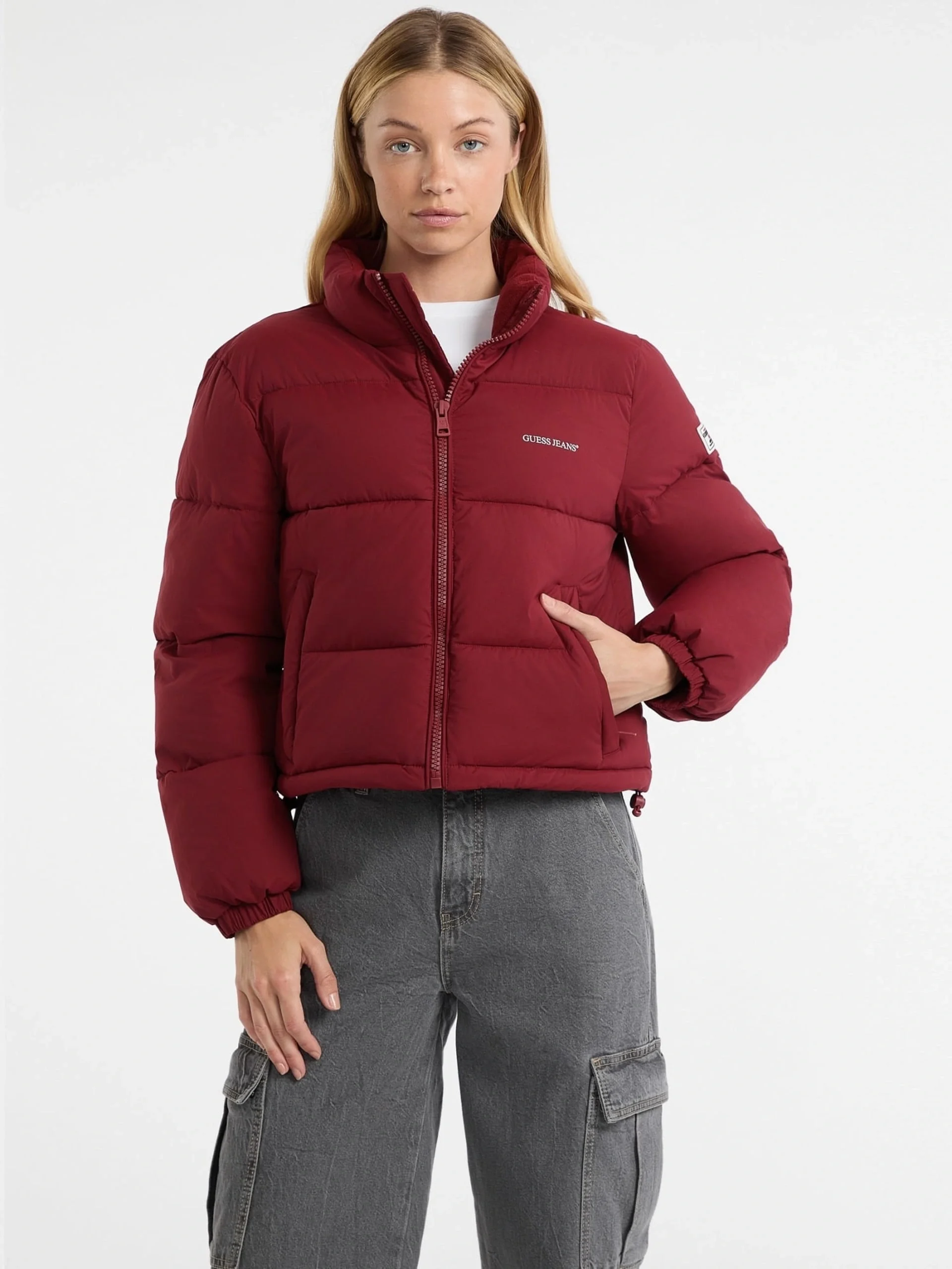 Guess Gj Cropped Kadın Kırmızı Mont W4BL20WGII2-G5M3