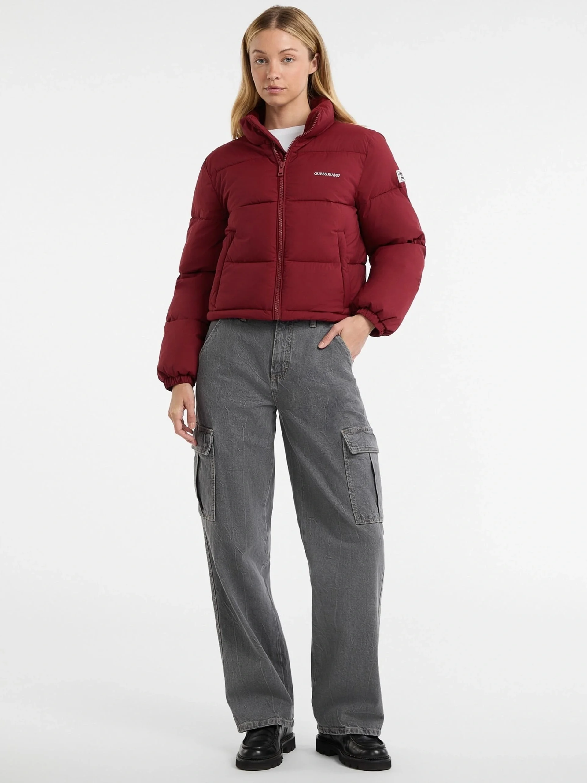 Guess Gj Cropped Kadın Kırmızı Mont W4BL20WGII2-G5M3