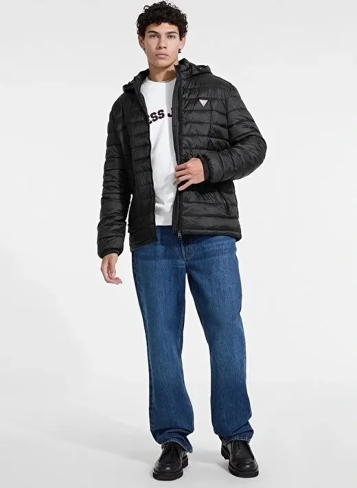 Guess Gj Hooded Erkek Siyah Mont M5RL99WHAB2-JBLK