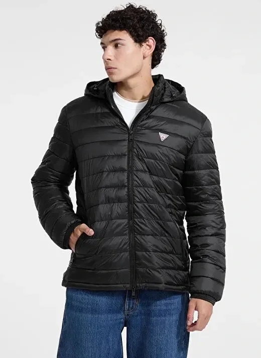 Guess Gj Hooded Erkek Siyah Mont M5RL99WHAB2-JBLK
