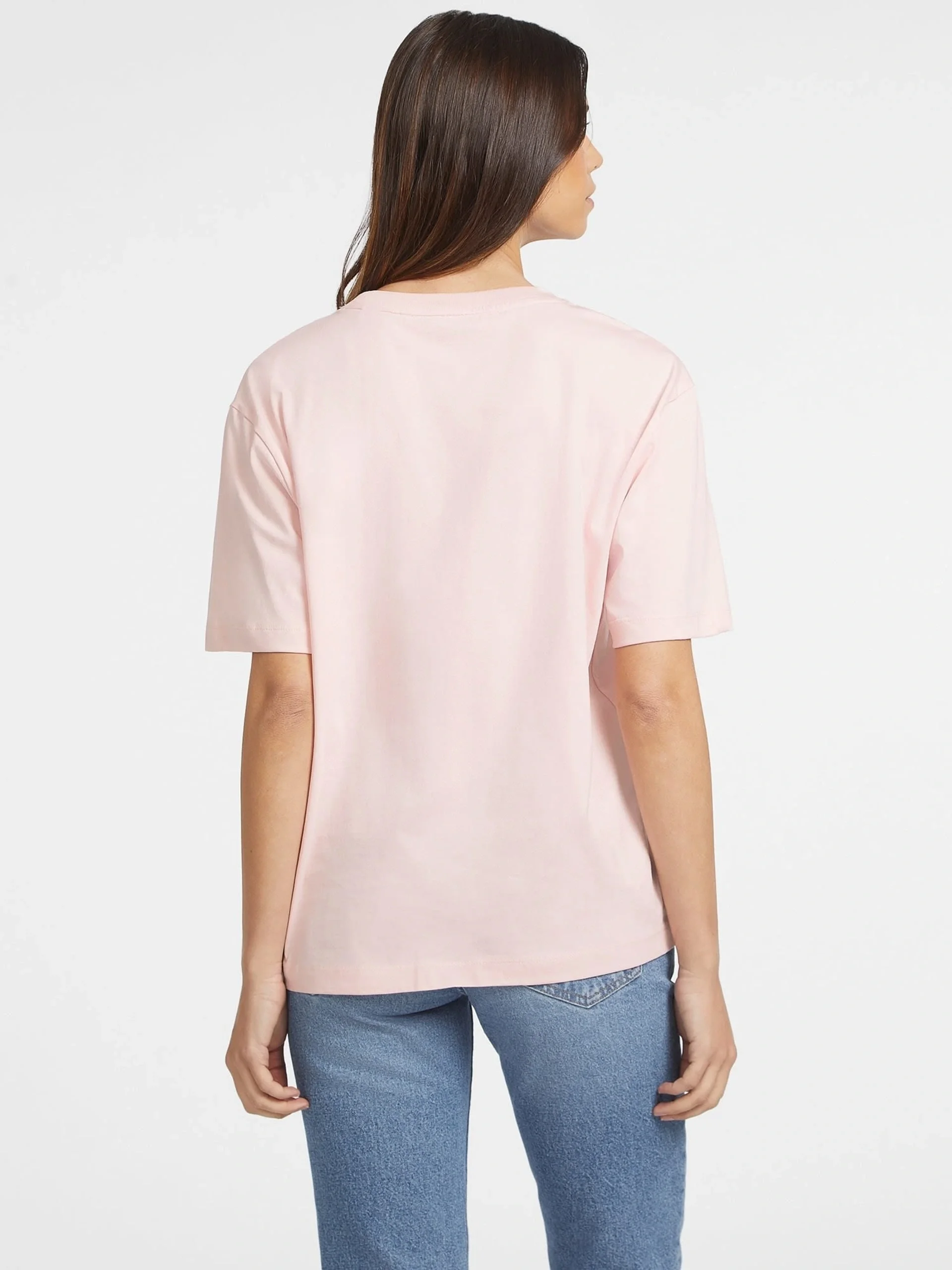 Guess Gj Ss Cn Os Kadın Pembe Oversize Fit T-Shirt W4YI08K8HM0-G6R4