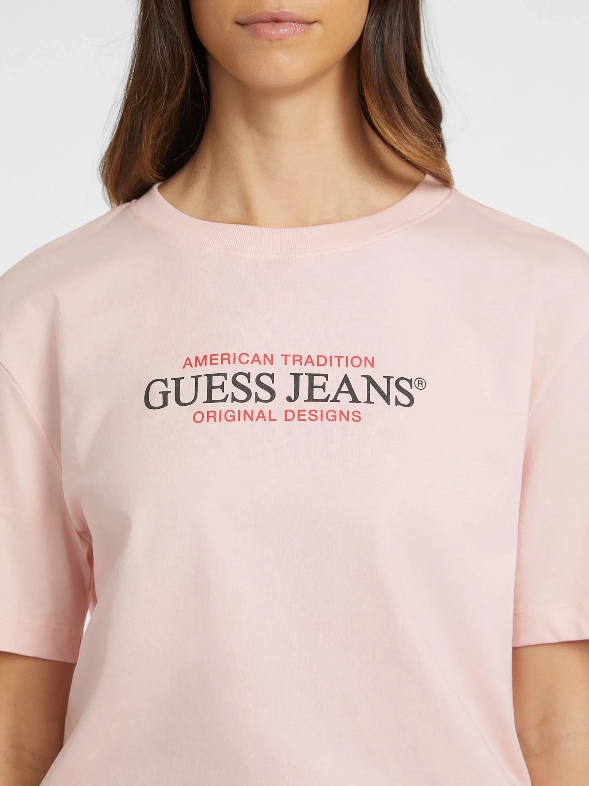 Guess Gj Ss Cn Os Kadın Pembe Oversize Fit T-Shirt W4YI08K8HM0-G6R4