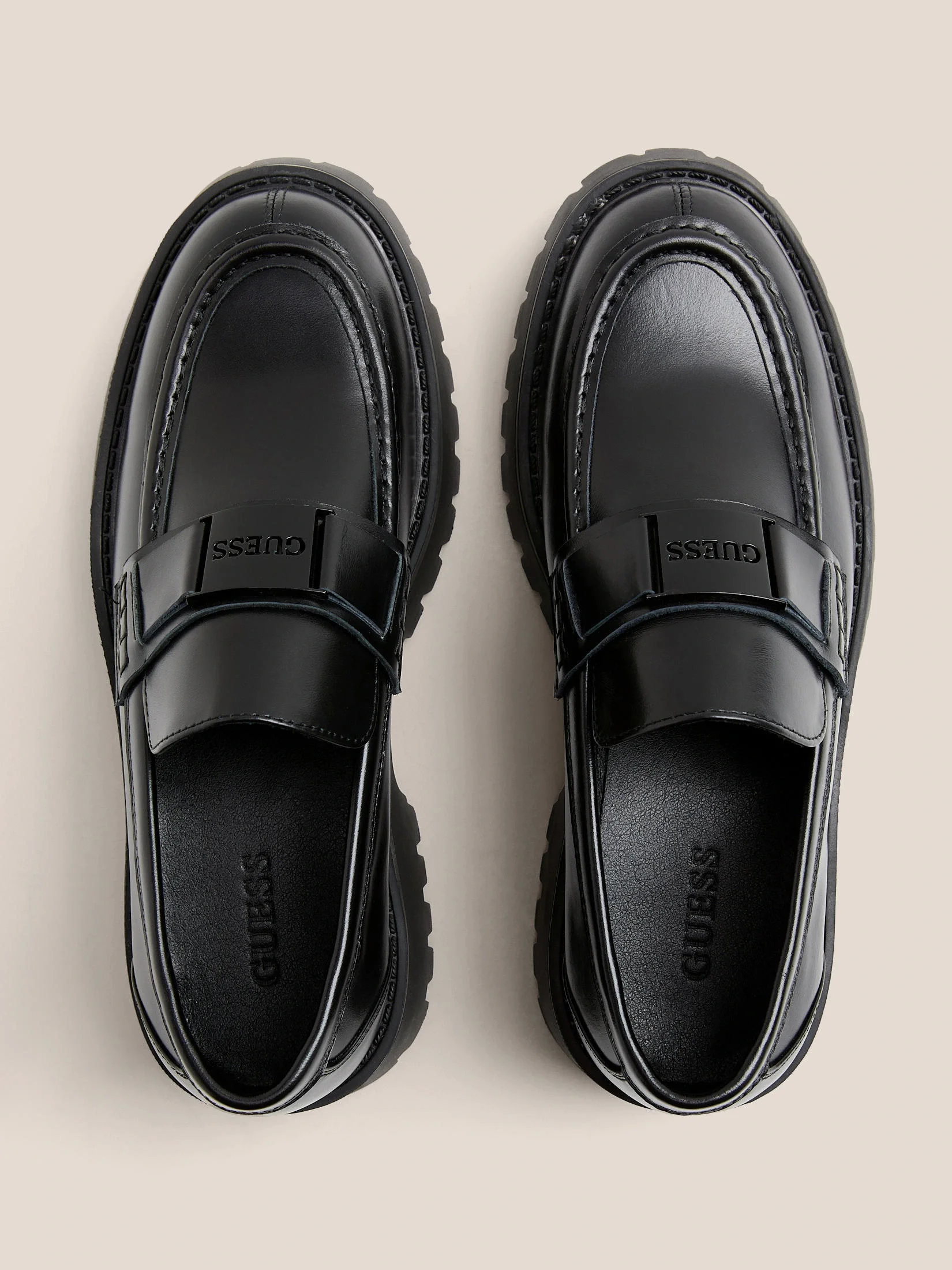 Guess Gorizia Erkek Siyah Deri Makosen FMTGORLEA14-BLACK