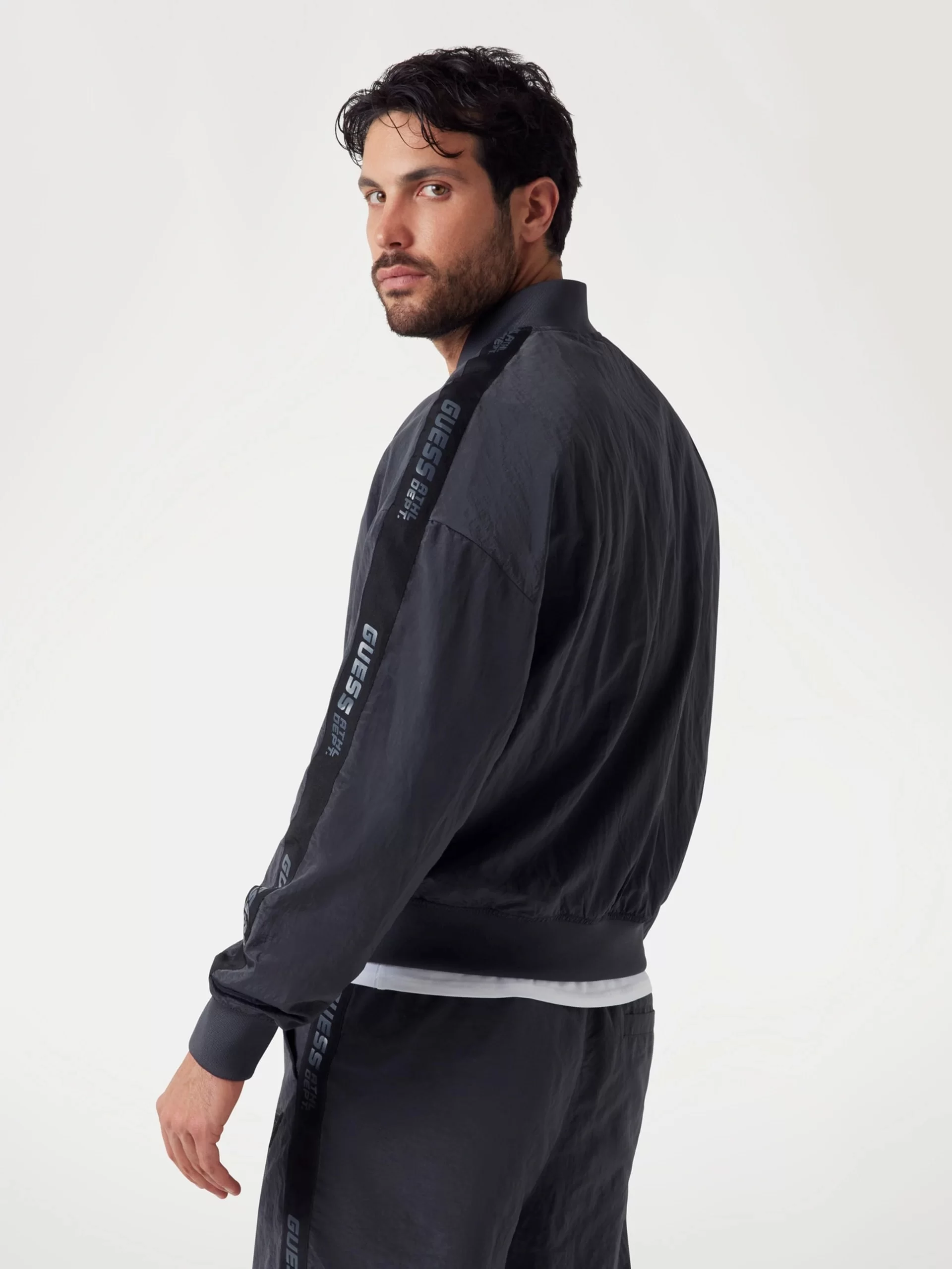Guess Guerino Erkek Siyah Aktif Sweatshirt Z5YQ16WGAC0-G9N2
