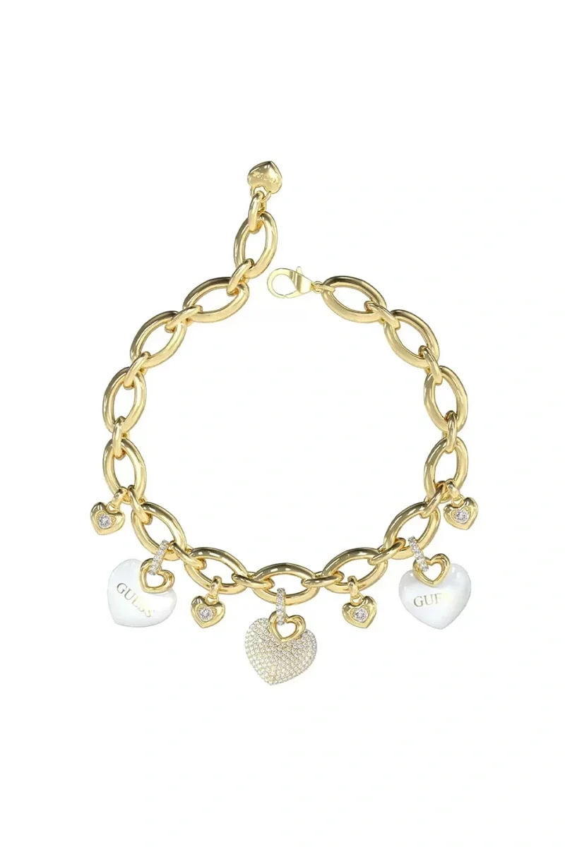 Guess Guess Kadın Kalpli Beyaz Renkli Kadın Bileklik JGUJUBB05204JWYGWHS