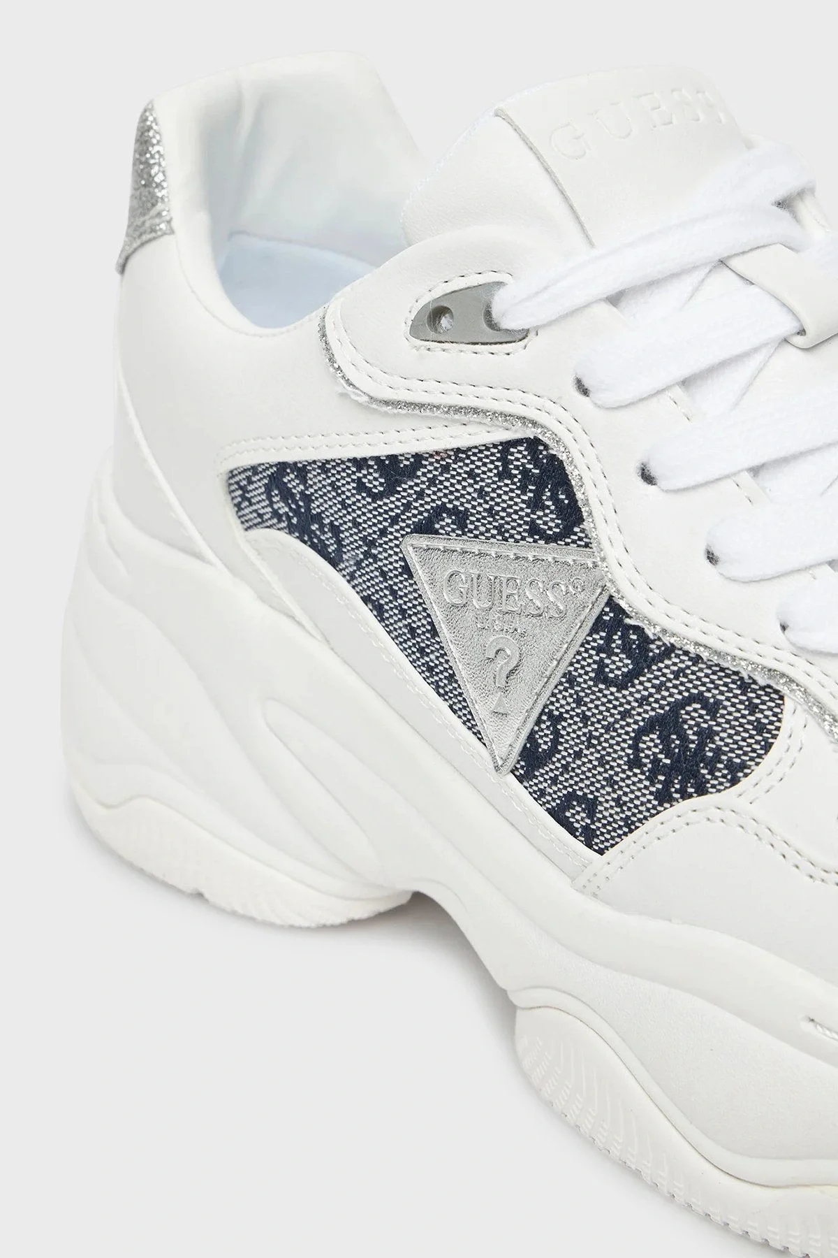 Guess Hapyy4 Kadın Beyaz/Mavi Sneaker FLTHP4FAL12-WHBLU