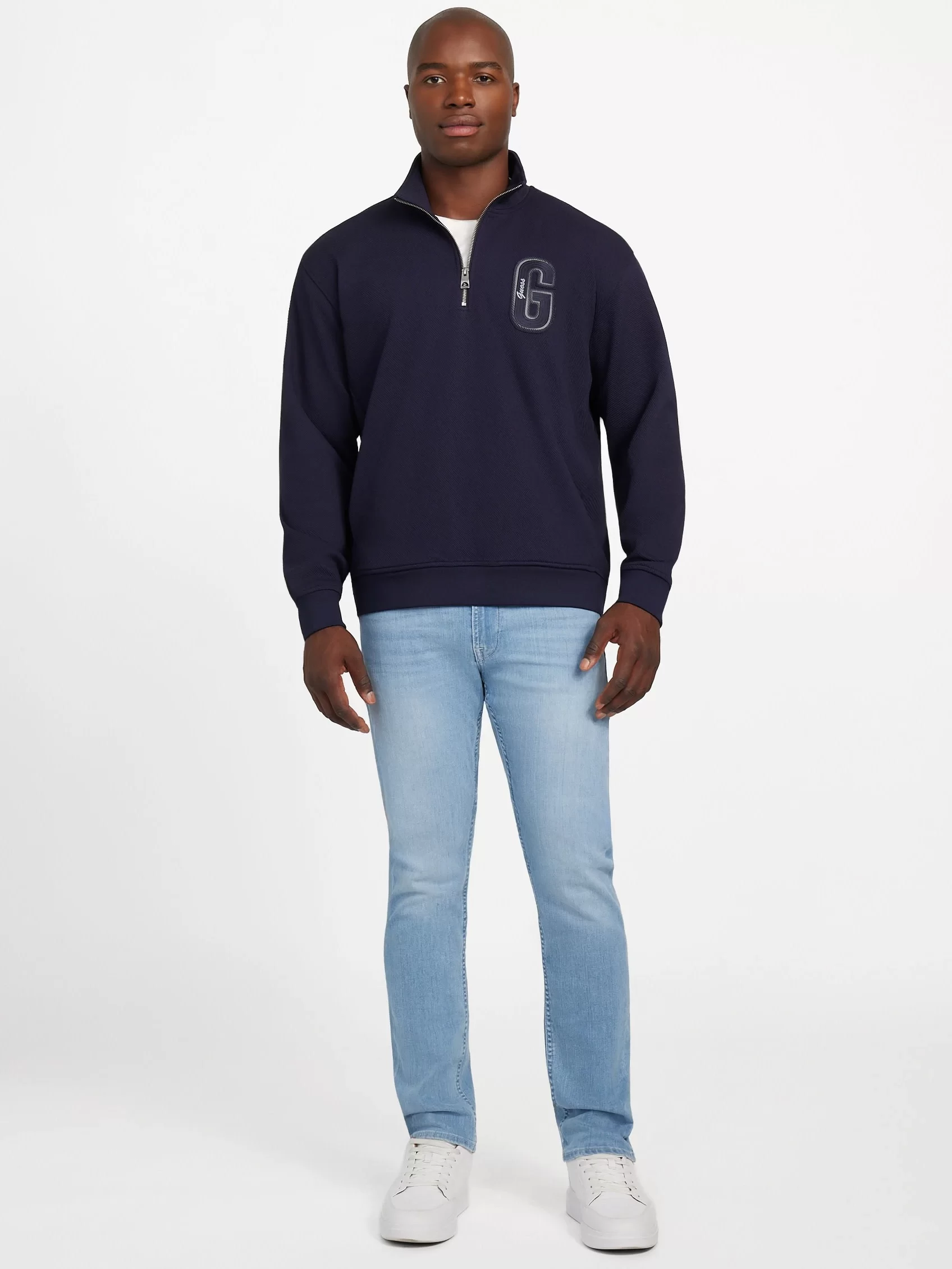 Guess Harris Erkek Lacivert Sweatshirt M5BQ18K0552-G7V2