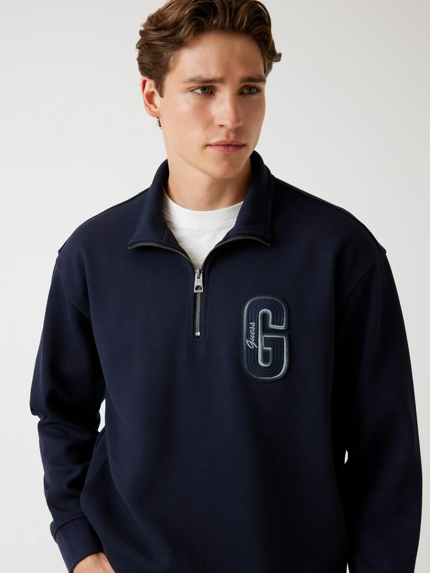 Guess Harris Erkek Lacivert Sweatshirt M5BQ18K0552-G7V2