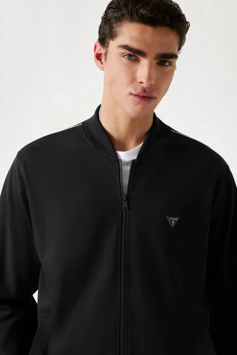 Guess Interlock Erkek Siyah Sweatshirt M5YQ04KCBR2-JBLK