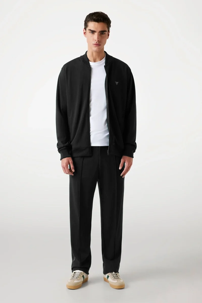 Guess Interlock Erkek Siyah Sweatshirt M5YQ04KCBR2-JBLK