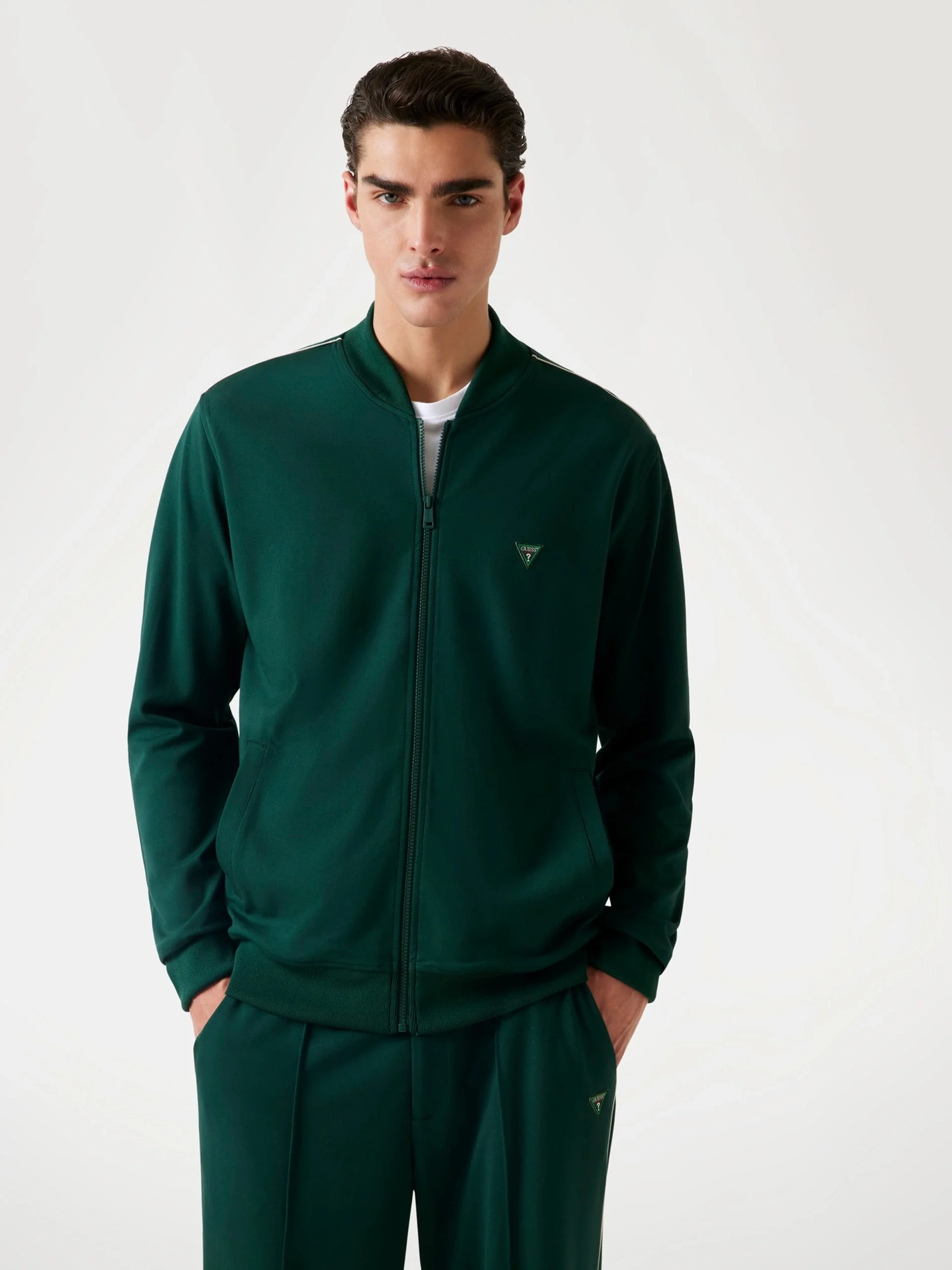 Guess Interlock Erkek Yeşil Sweatshirt M5YQ04KCBR2-G8U1