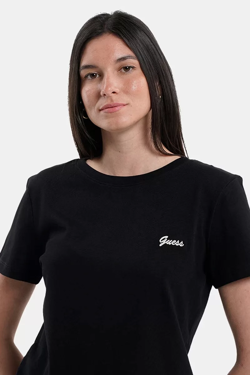 Guess IRIS JERSEY T-SHIRT Kadın Siyah T-shirt V5GI06KCRZ1-JBLK