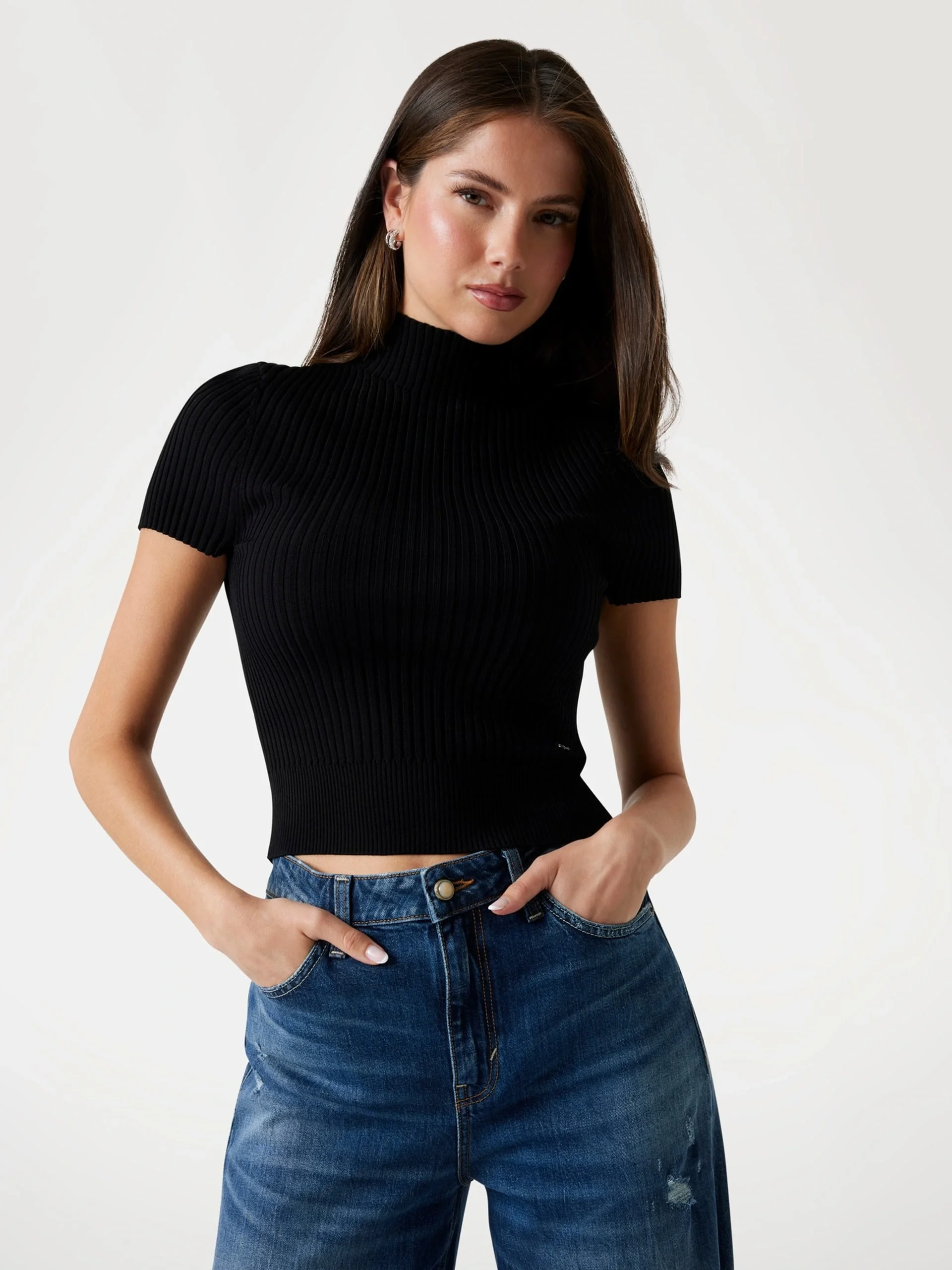 Guess Jayla Kadın Siyah Triko W5YR04Z0040-JBLK