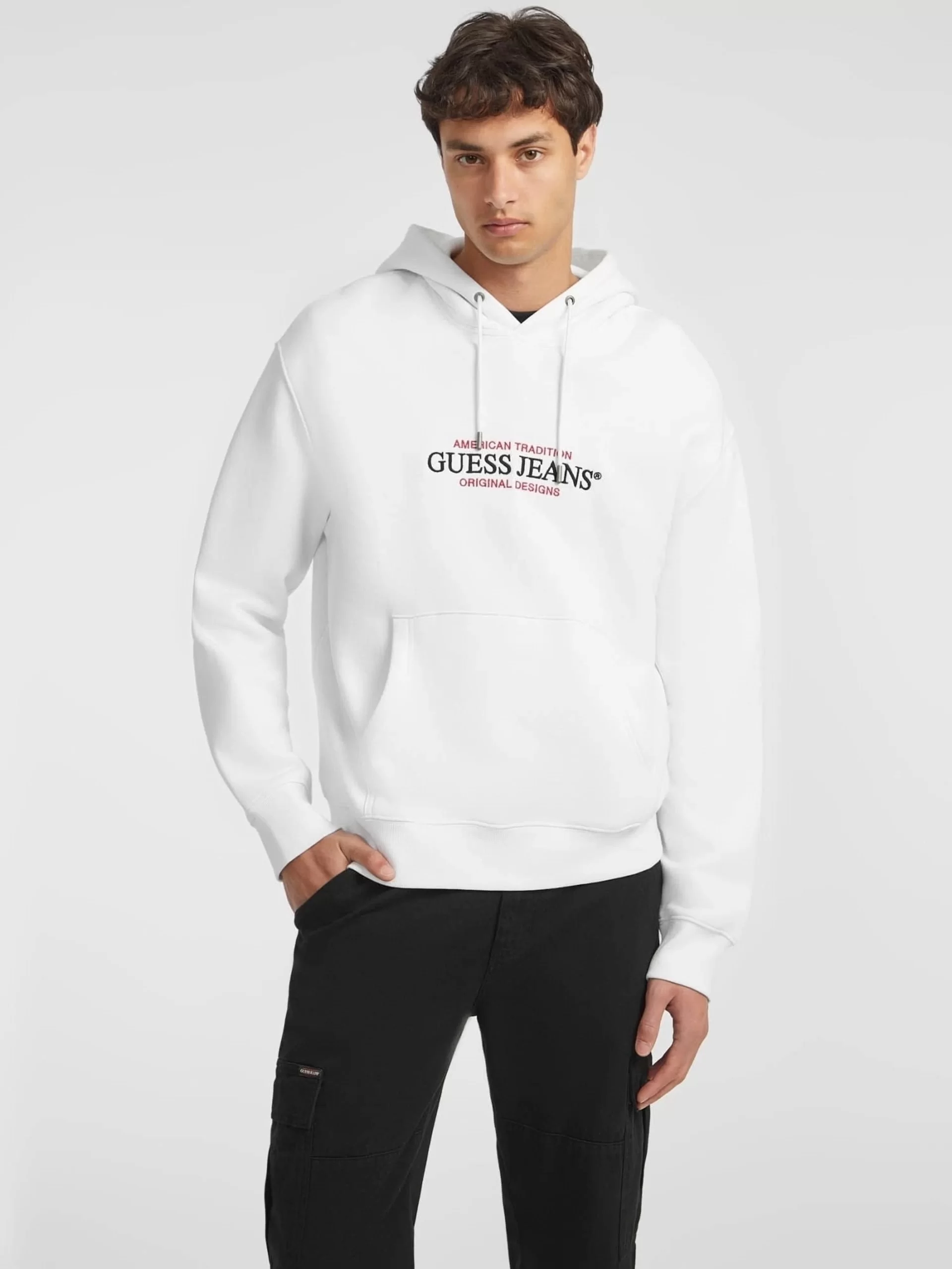 Guess Jeans Erkek Beyaz Sweatshirt M4YQ23K9V31-G011