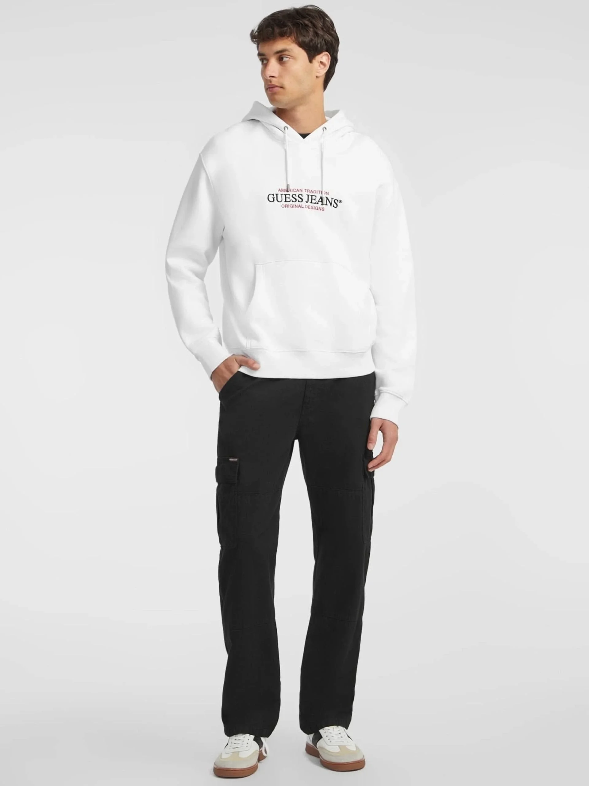 Guess Jeans Erkek Beyaz Sweatshirt M4YQ23K9V31-G011