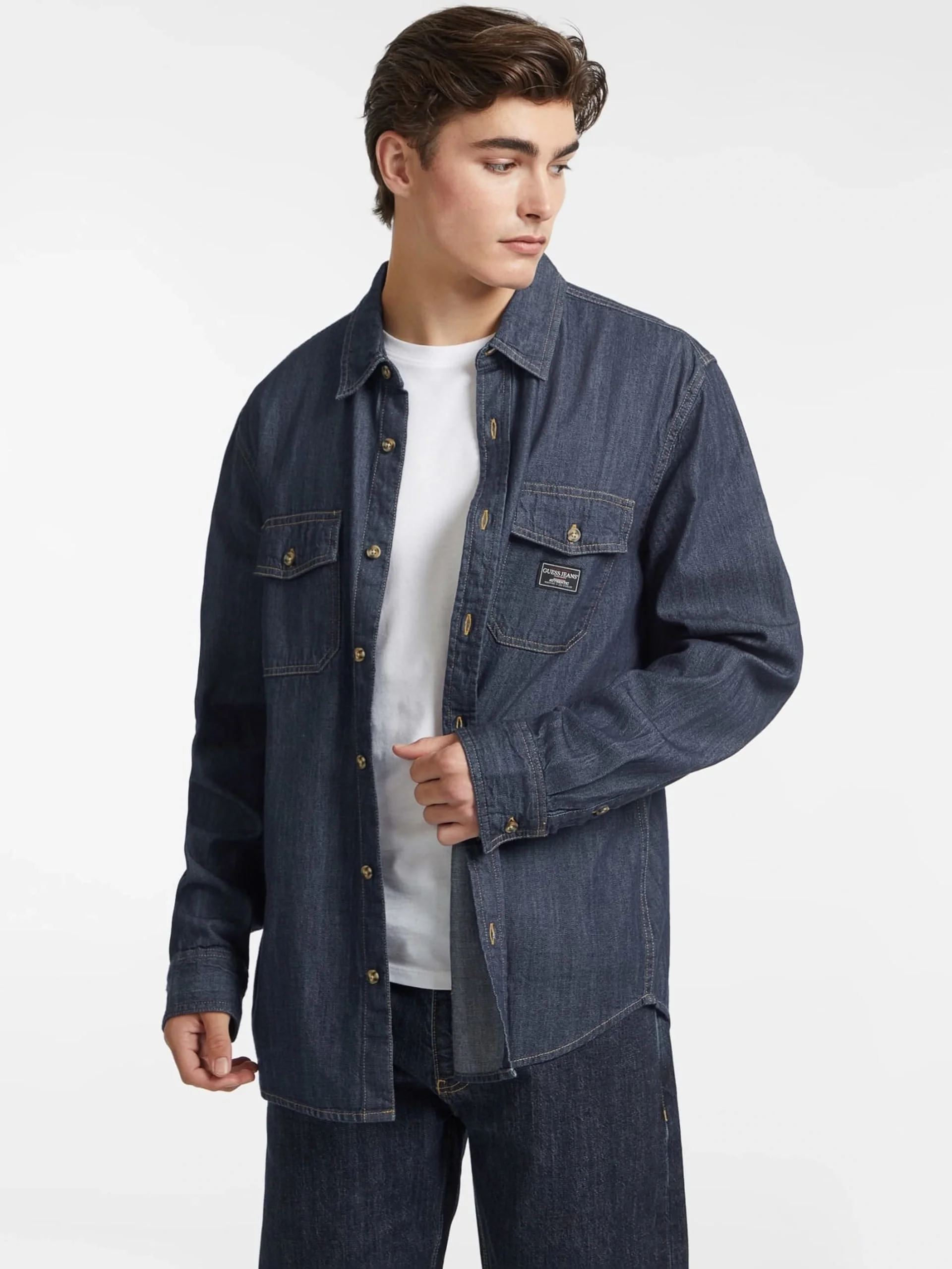 Guess Jeans Erkek Çok Renkli Regular Fit Denim Gömlek M4BH56D5EI4-GJDA