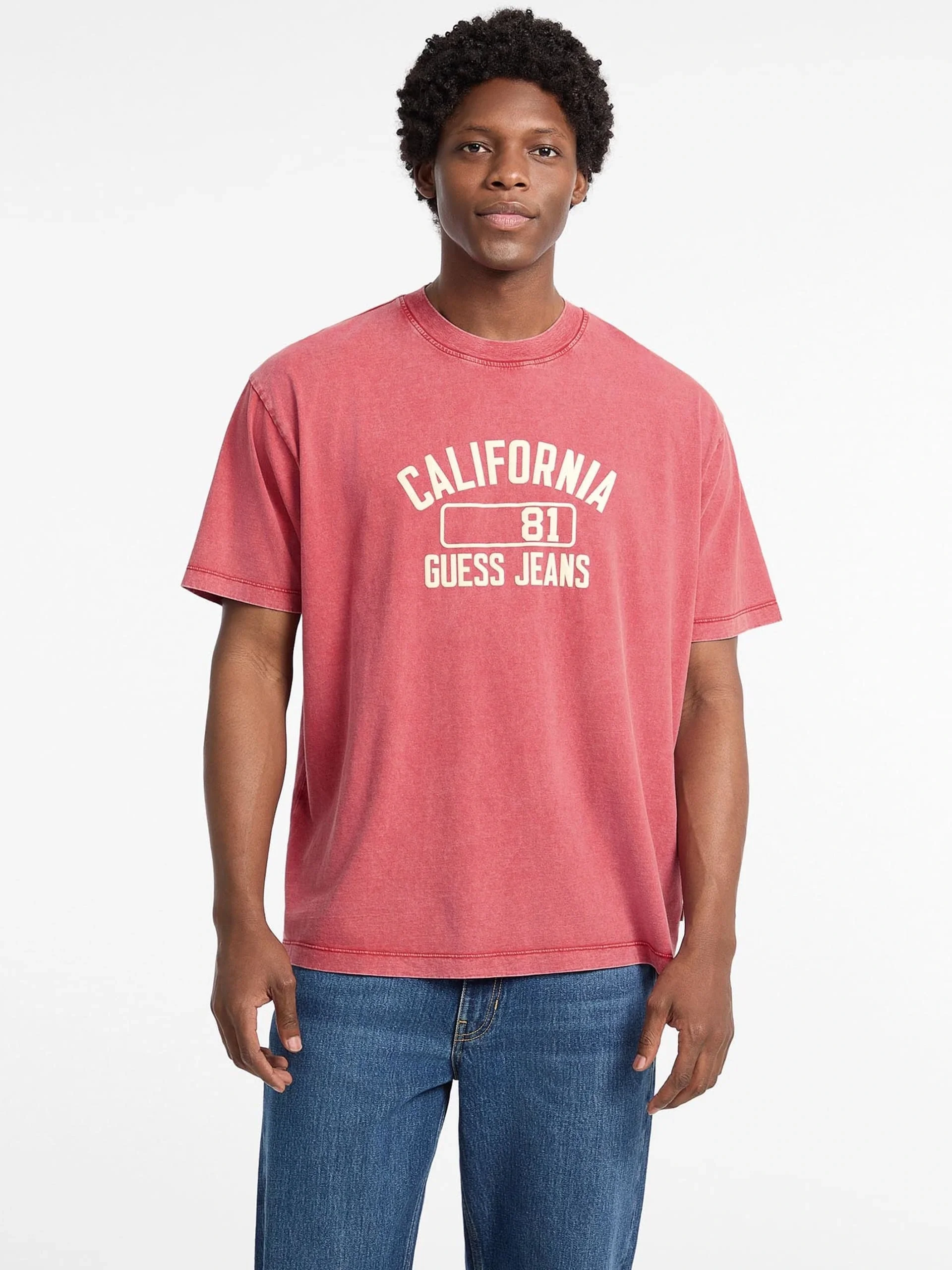 Guess Jeans Erkek Kırmızı Oversize Fit T-Shirt M5YI52K8HM0-G585