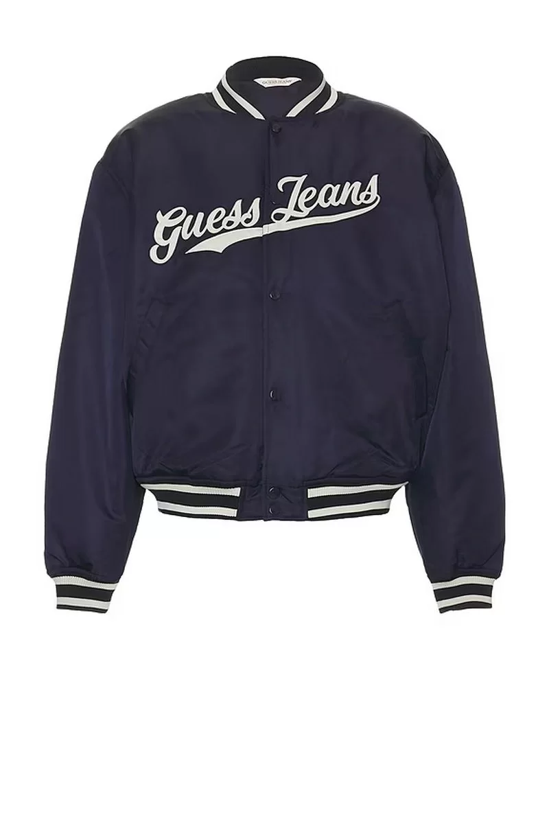 Guess Jeans GJ BOMBER WITH PATCH Erkek Siyah Ceket M5RL54WHAA2-JBLK