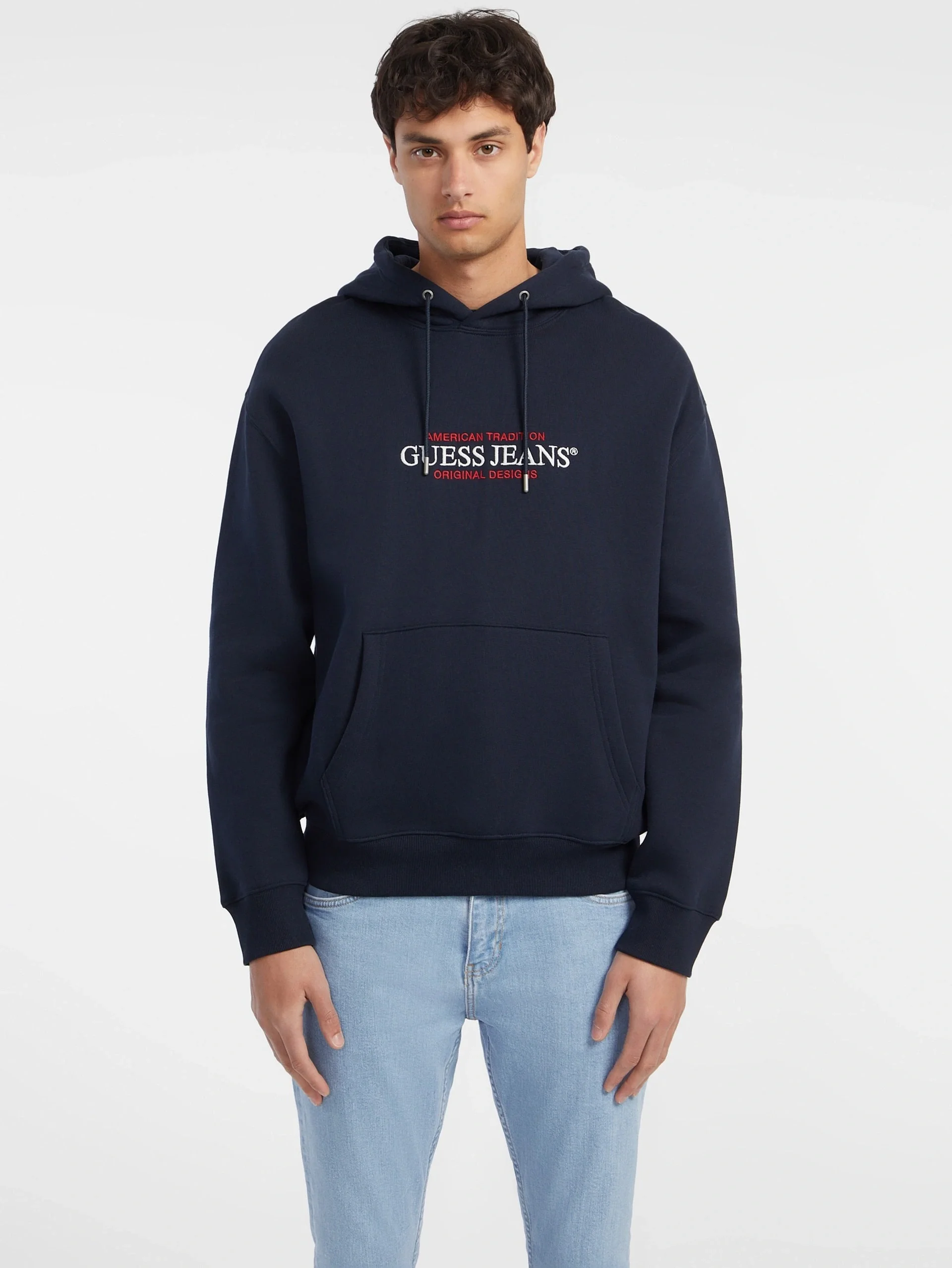 Guess Jeans Erkek Lacivert Sweatshirt M4YQ23K9V31-A71W