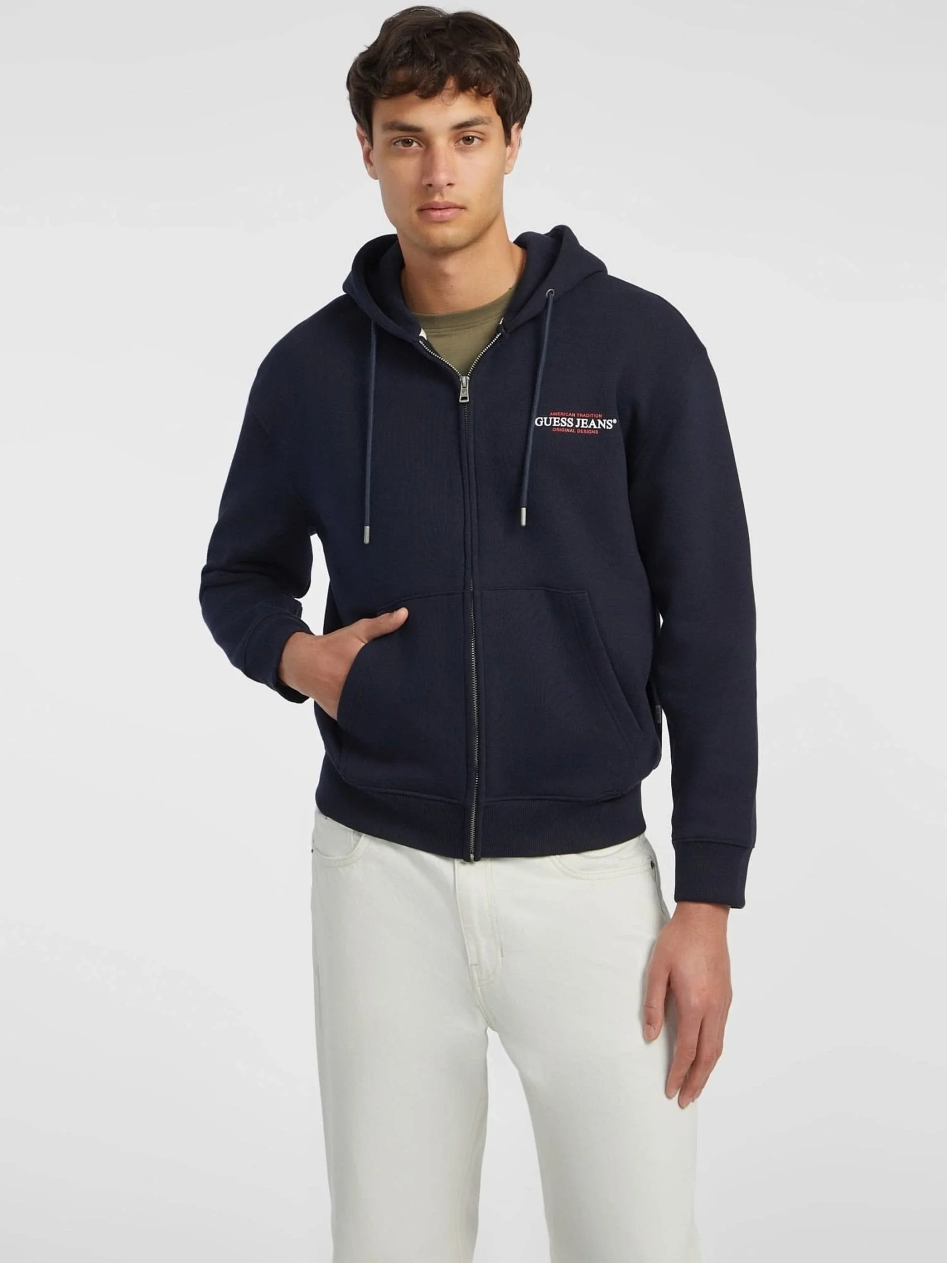 Guess Jeans Erkek Lacivert Sweatshirt M4YQ27K9V31-A71W